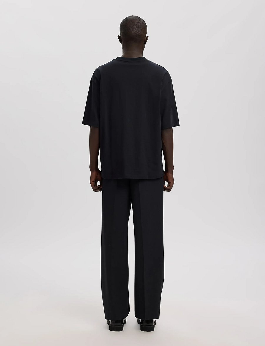Annarr - ANROKHOLM LOGO SS O-NECK TEE - kurzärmelige t-shirts - dark navy - 3