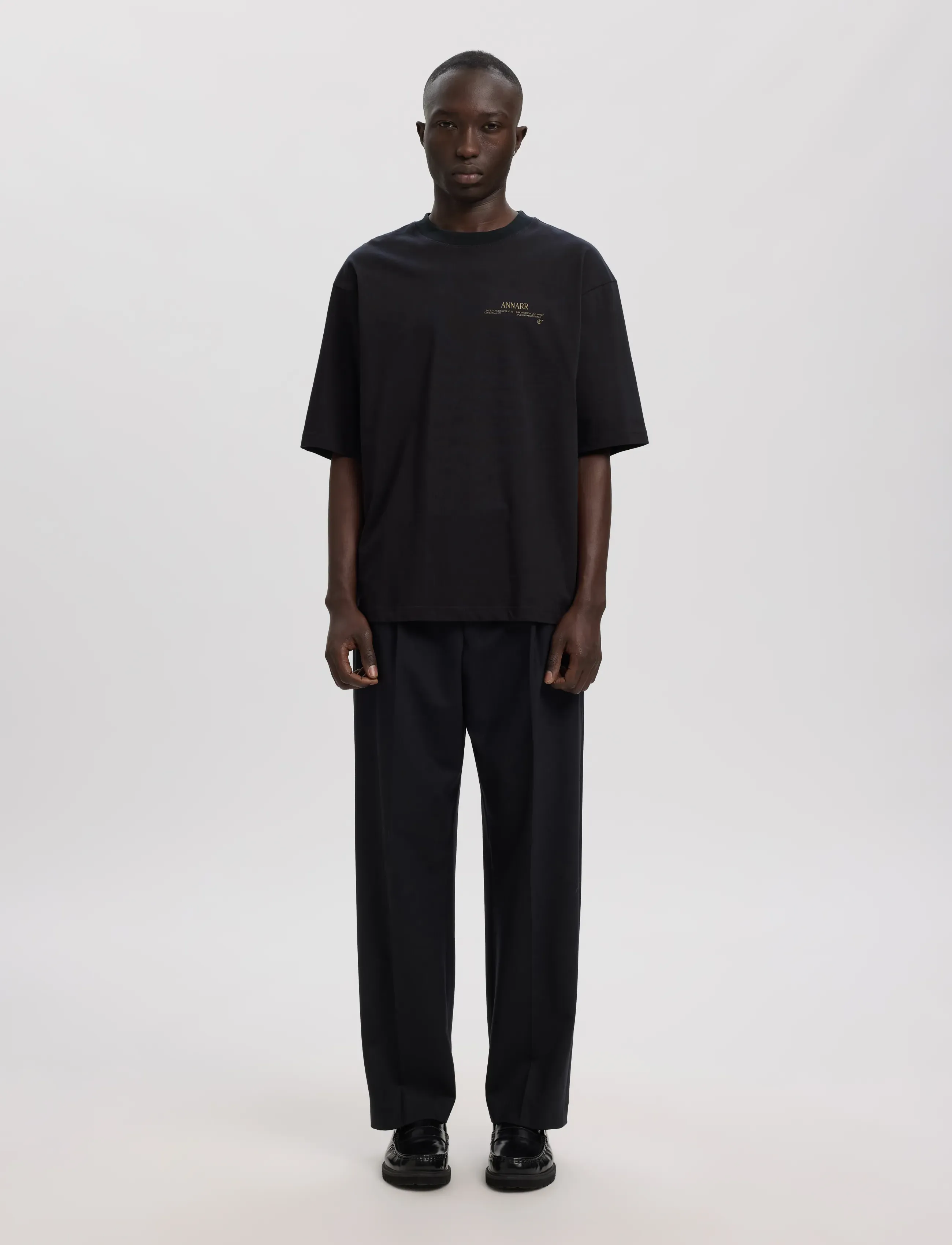 Annarr - ANROKHOLM LOGO SS O-NECK TEE - dark navy - 4
