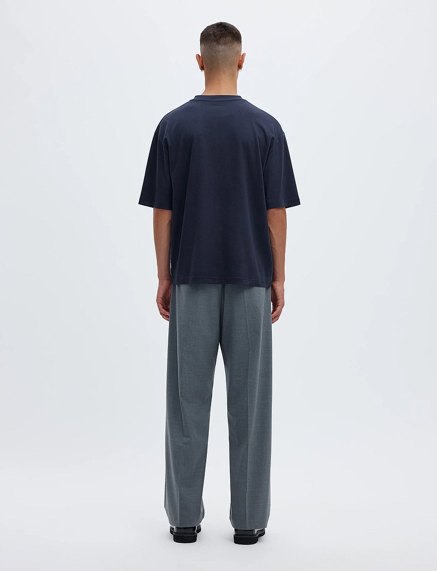 Annarr - ANROKHOLM LOGO SS O-NECK TEE - kurzärmelige t-shirts - dark sapphire - 3