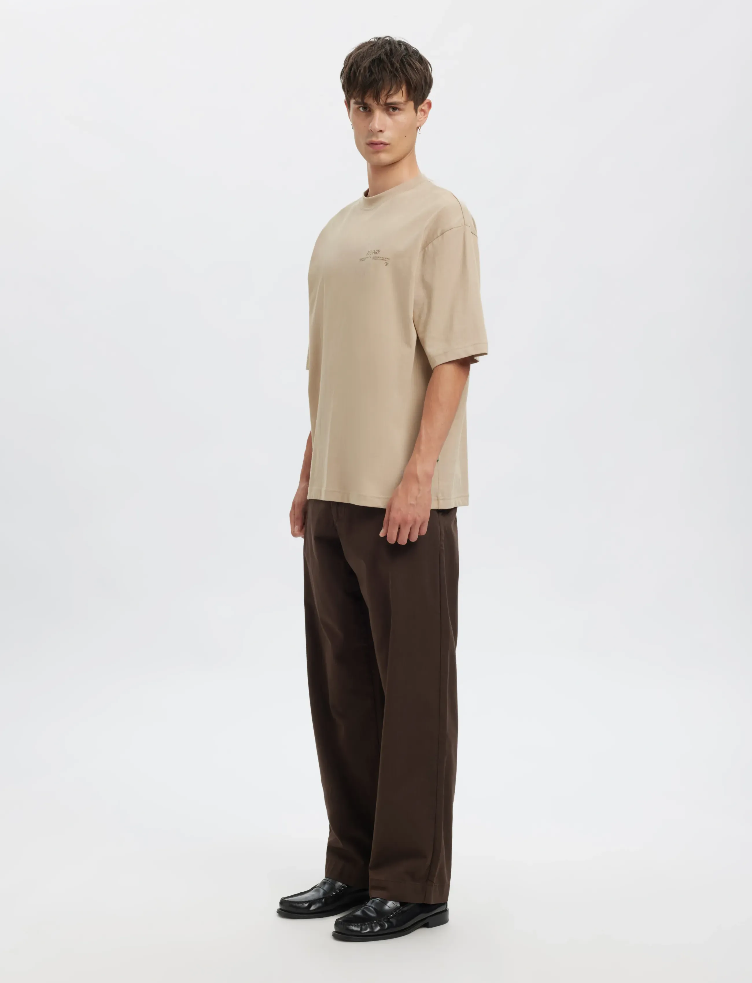 ANNARR Anrokholm Logo Ss O-Neck Tee t-shirts med tryck herr – bild 5
