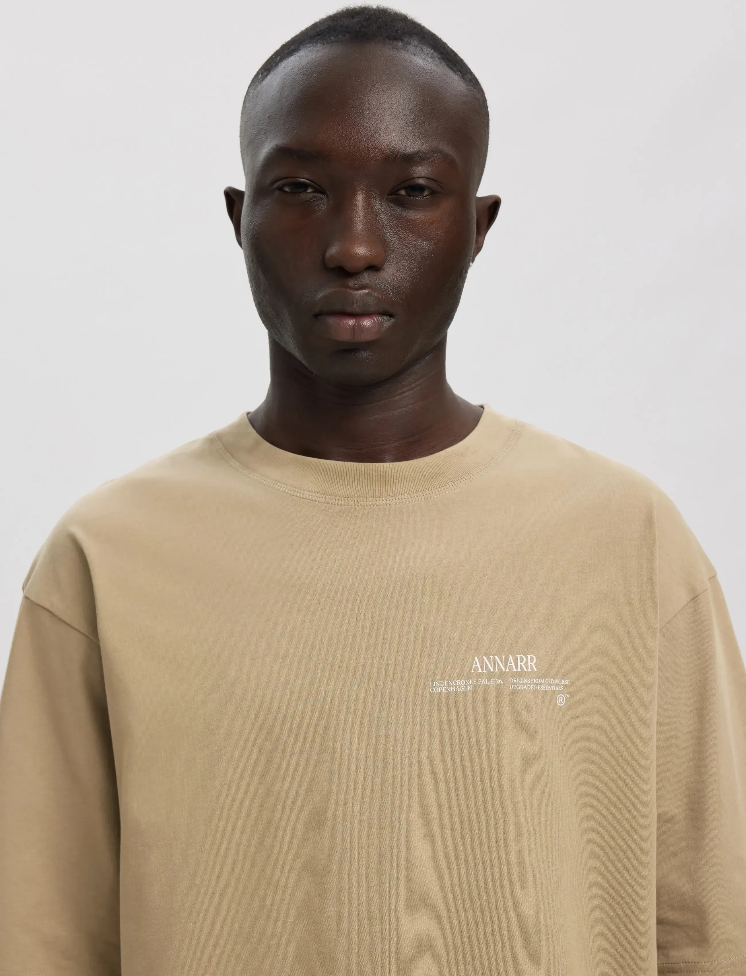 Annarr - ANROKHOLM LOGO SS O-NECK TEE - weathered teak - 5