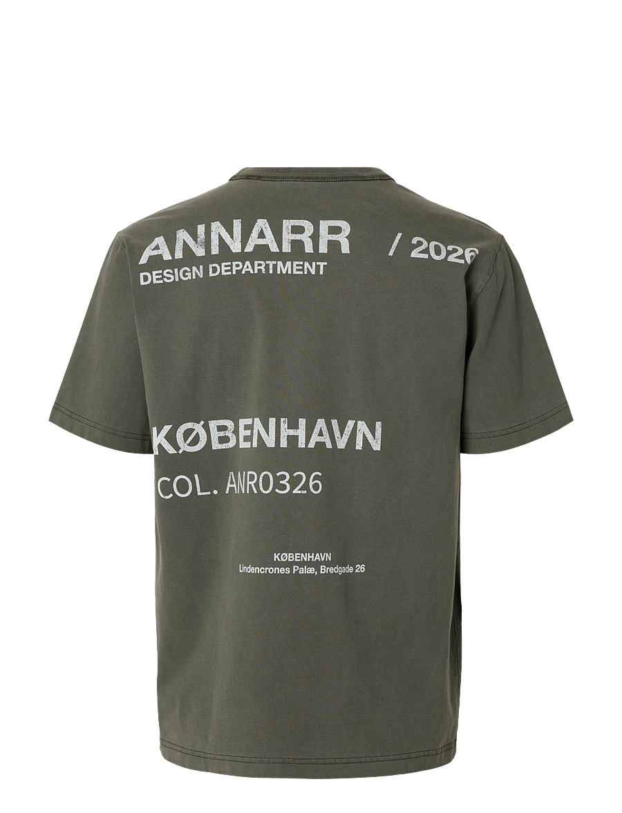 Annarr - ANRRO LOCATION SS O-NECK TEE - kortærmede t-shirts - black olive - 2