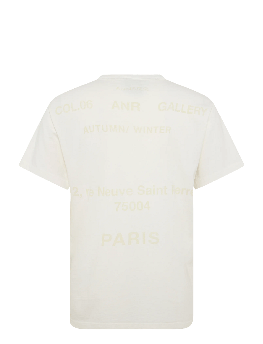 Annarr - ANRRO LOCATION SS O-NECK TEE - lyhythihaiset - cloud dancer - 2