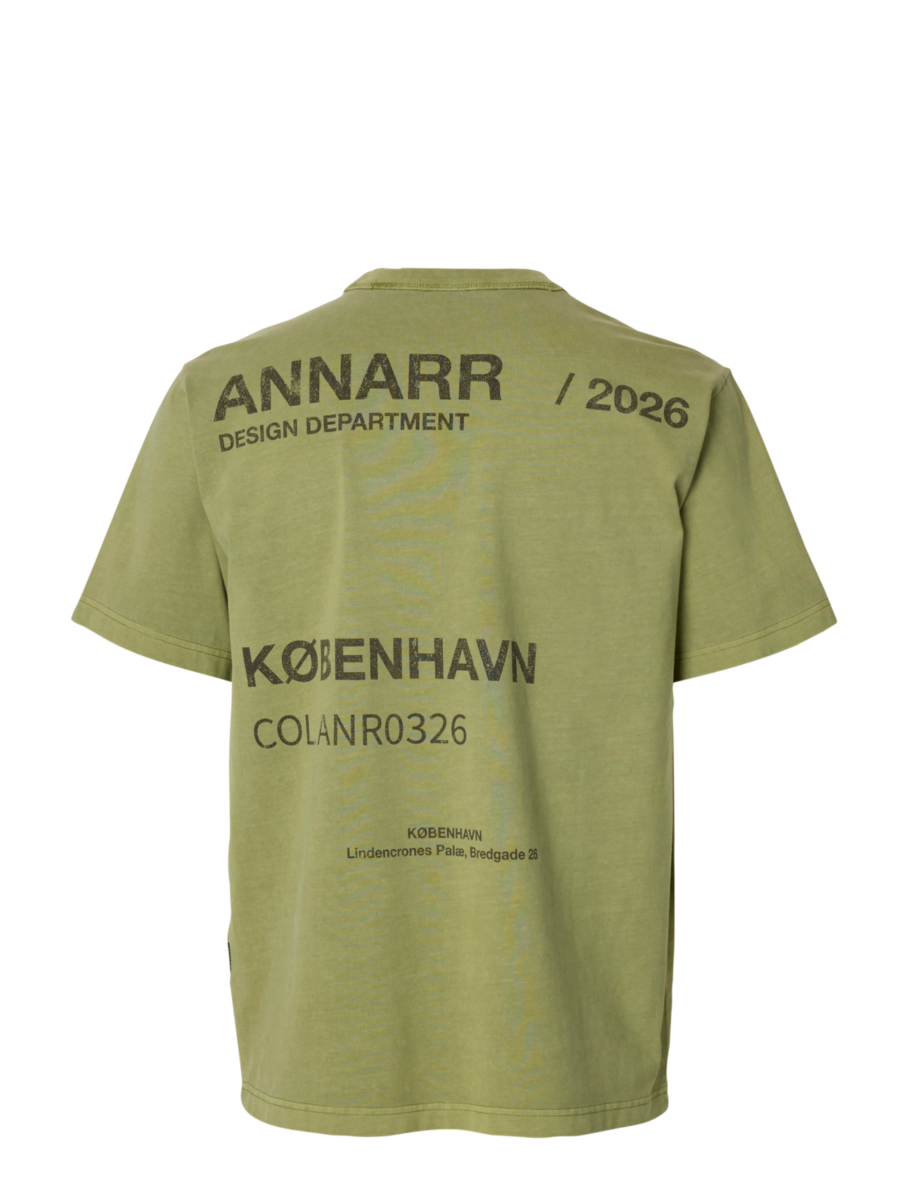 Annarr - ANRRO LOCATION SS O-NECK TEE - short-sleeved t-shirts - mosstone - 2