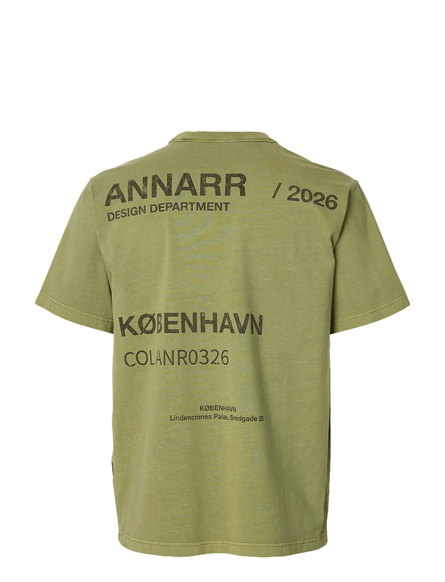 Annarr - ANRRO LOCATION SS O-NECK TEE - kortærmede t-shirts - mosstone - 2