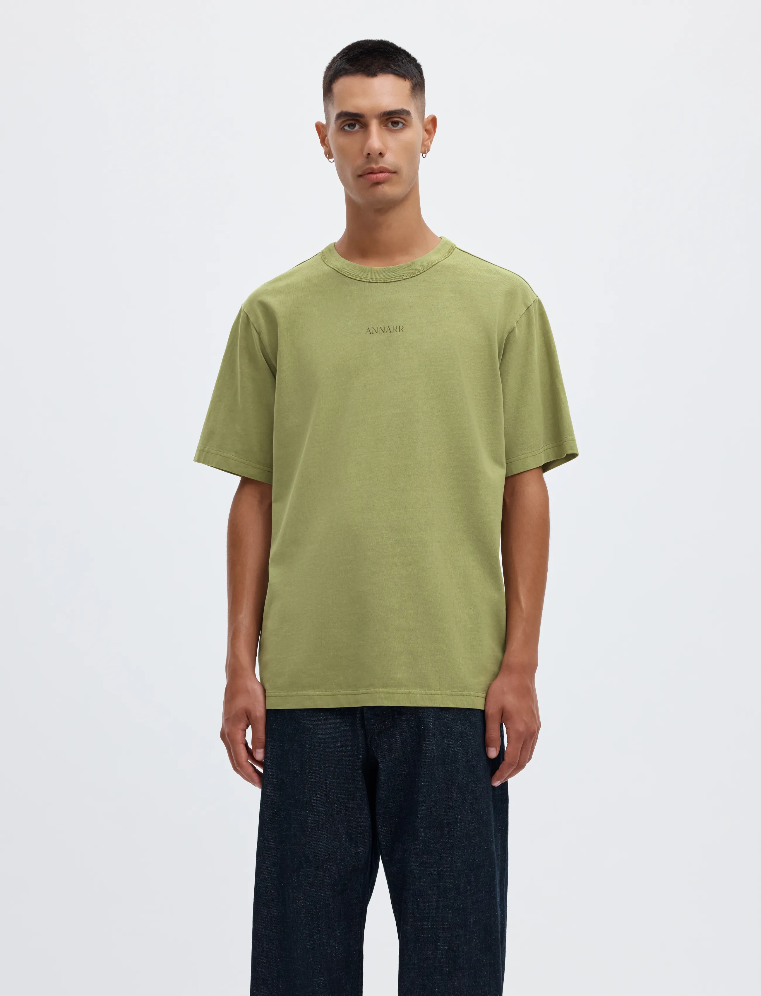 Annarr ANRRO LOCATION SS O-NECK TEE - Short-sleeved t-shirts - MOSSTONE / khaki/green