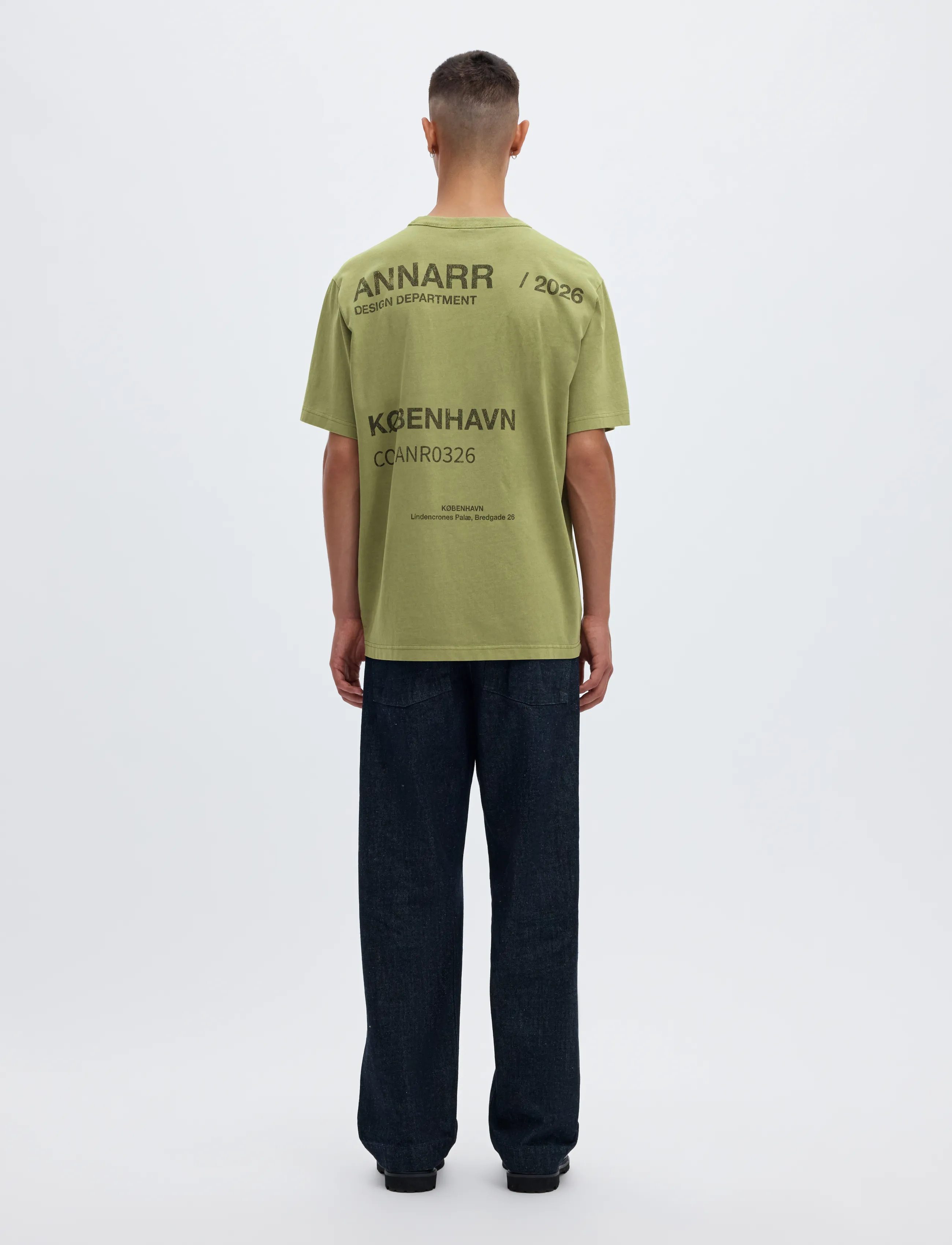 Annarr - ANRRO LOCATION SS O-NECK TEE - short-sleeved t-shirts - mosstone - 3