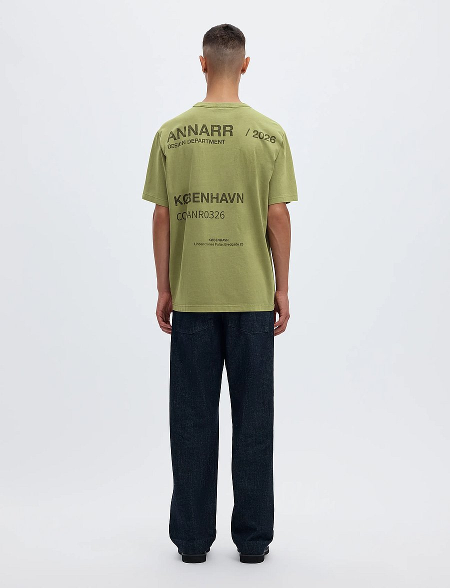 Annarr - ANRRO LOCATION SS O-NECK TEE - kortærmede t-shirts - mosstone - 3