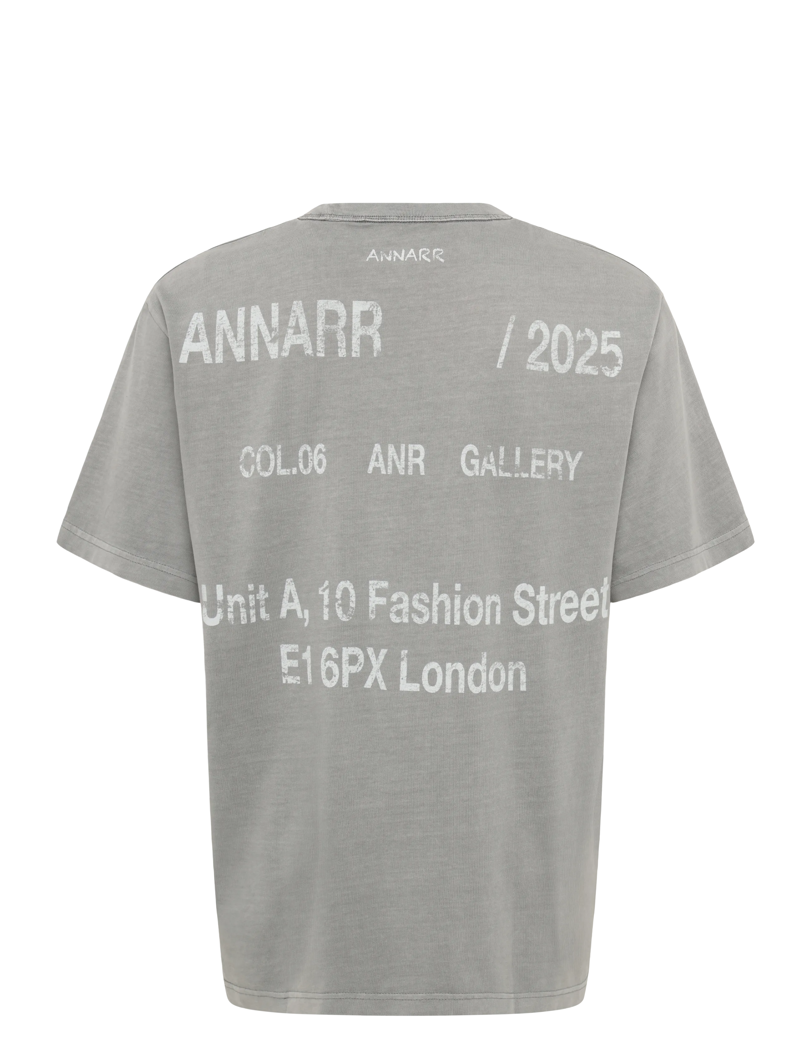 Annarr - ANRRO LOCATION SS O-NECK TEE - kortärmade t-shirts - sharkskin - 2