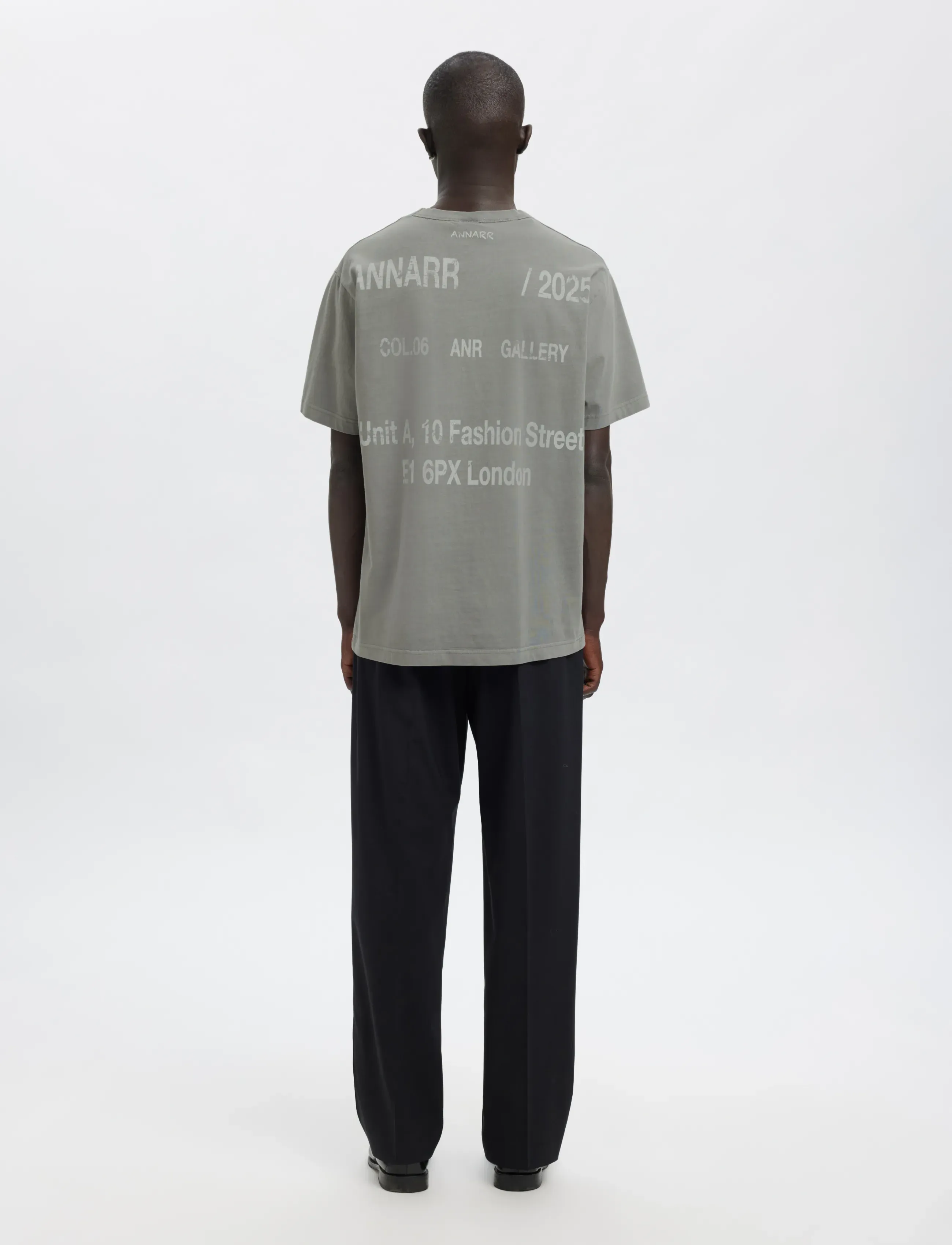 Annarr - ANRRO LOCATION SS O-NECK TEE - kortärmade t-shirts - sharkskin - 3
