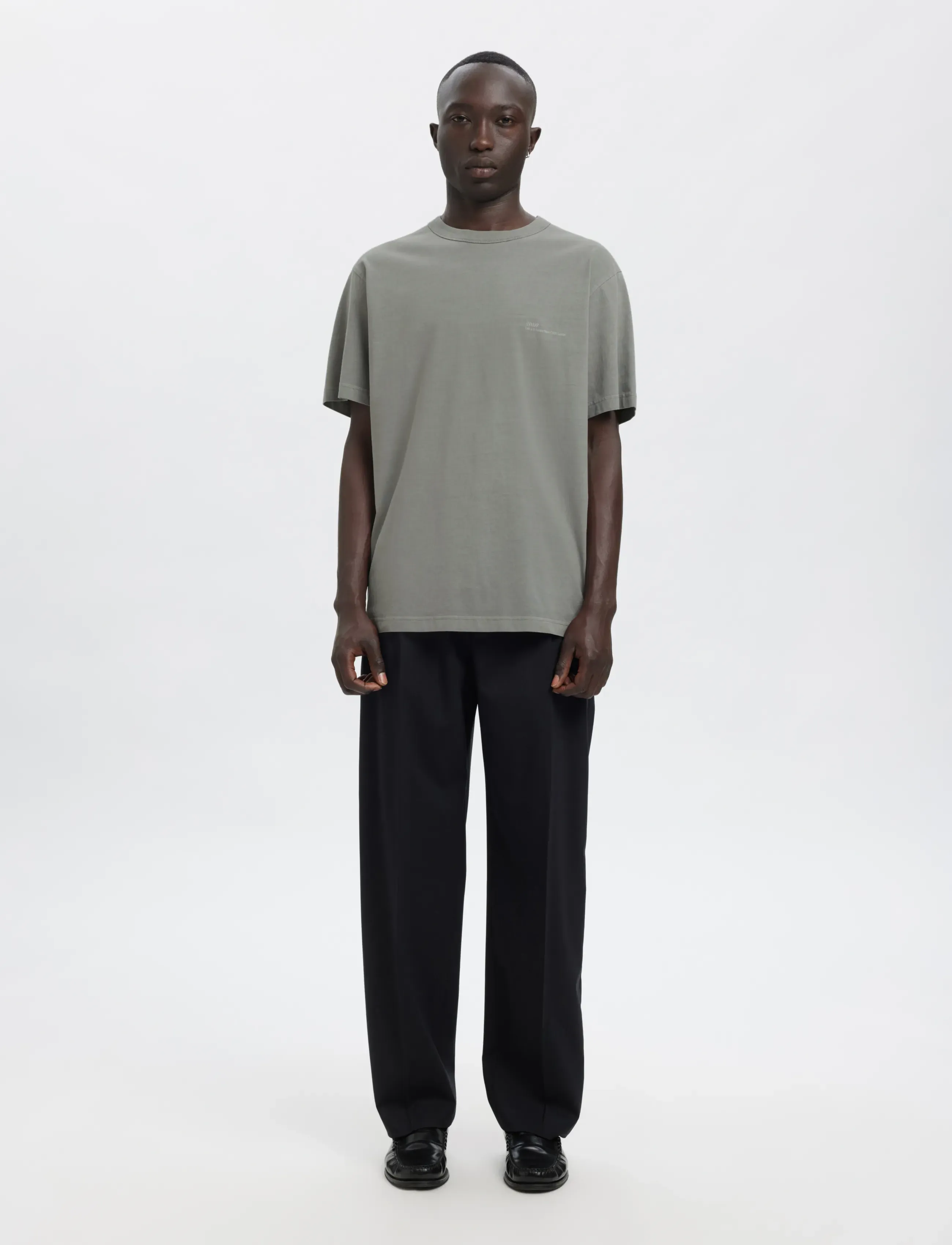 Annarr - ANRRO LOCATION SS O-NECK TEE - kortärmade t-shirts - sharkskin - 4
