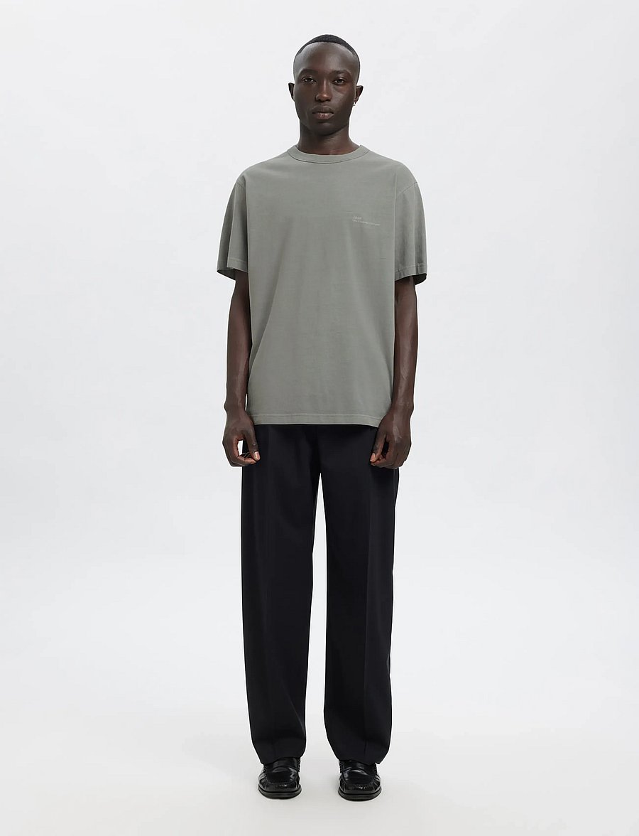 Annarr - ANRRO LOCATION SS O-NECK TEE - kortärmade t-shirts - sharkskin - 4
