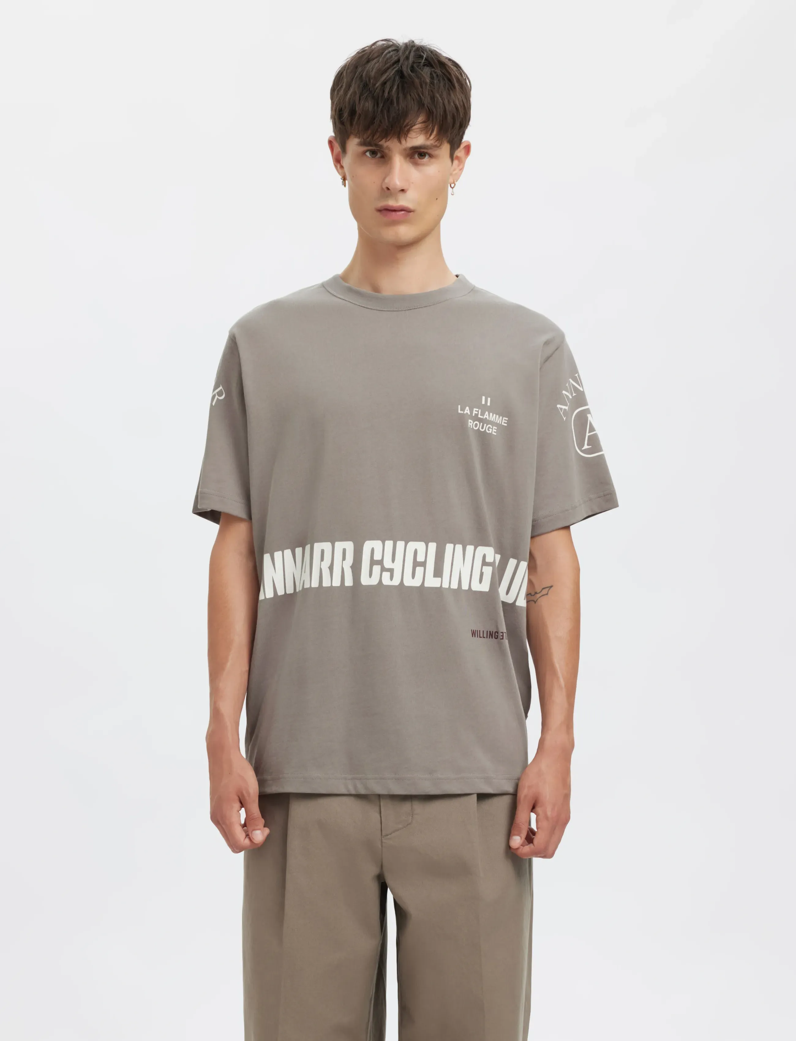 Annarr ANRBRIAN SS O-NECK TEE - Inspiraatio - CLOUDBURST / grey