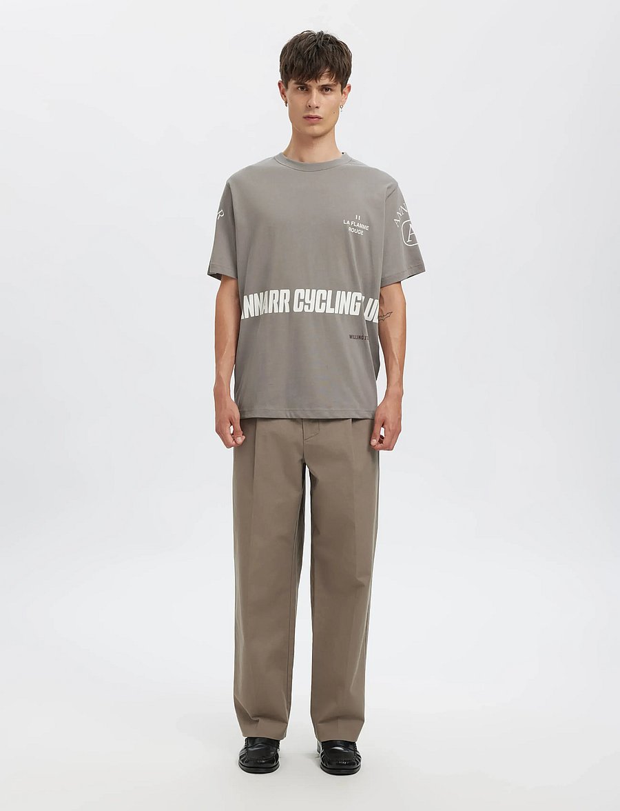 Annarr - ANRBRIAN SS O-NECK TEE - kortärmade t-shirts - cloudburst - 4