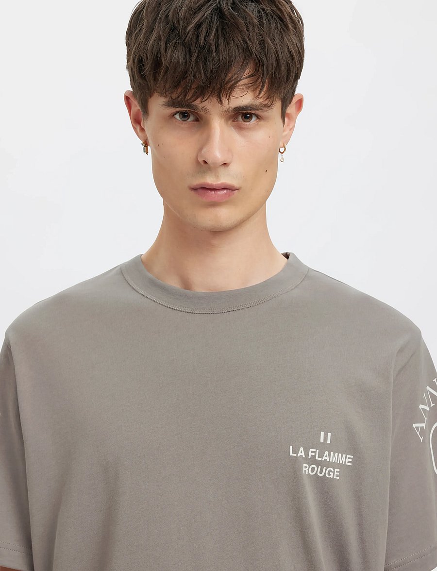 Annarr - ANRBRIAN SS O-NECK TEE - kortärmade t-shirts - cloudburst - 5