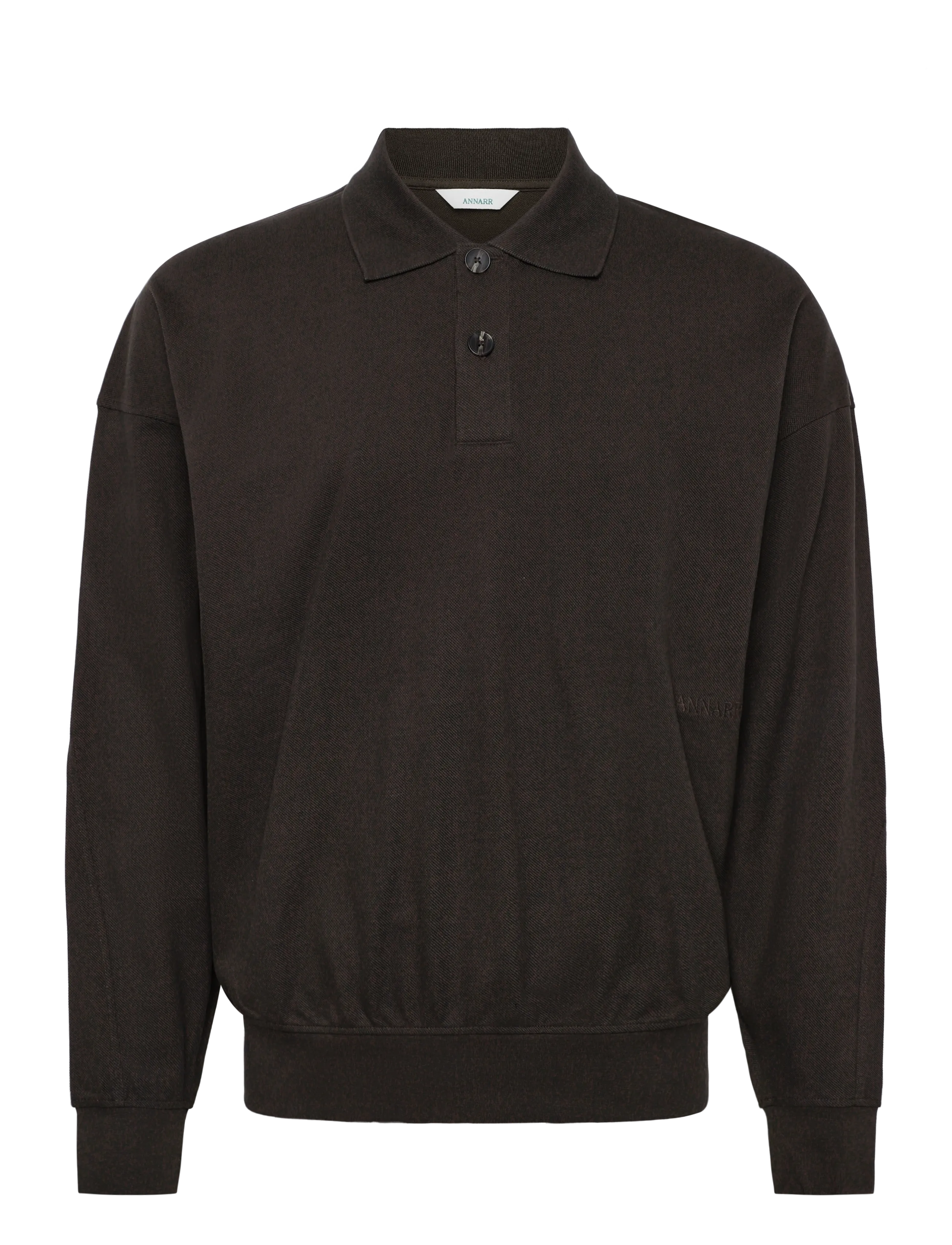 Annarr ANRARCHEL LS POLO SWEAT - Uus - BLACK OLIVE / khaki/green
