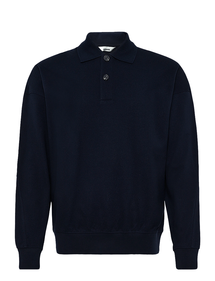 Annarr - ANRARCHEL LS POLO SWEAT - langærmede t-shirts - dark sapphire - 0