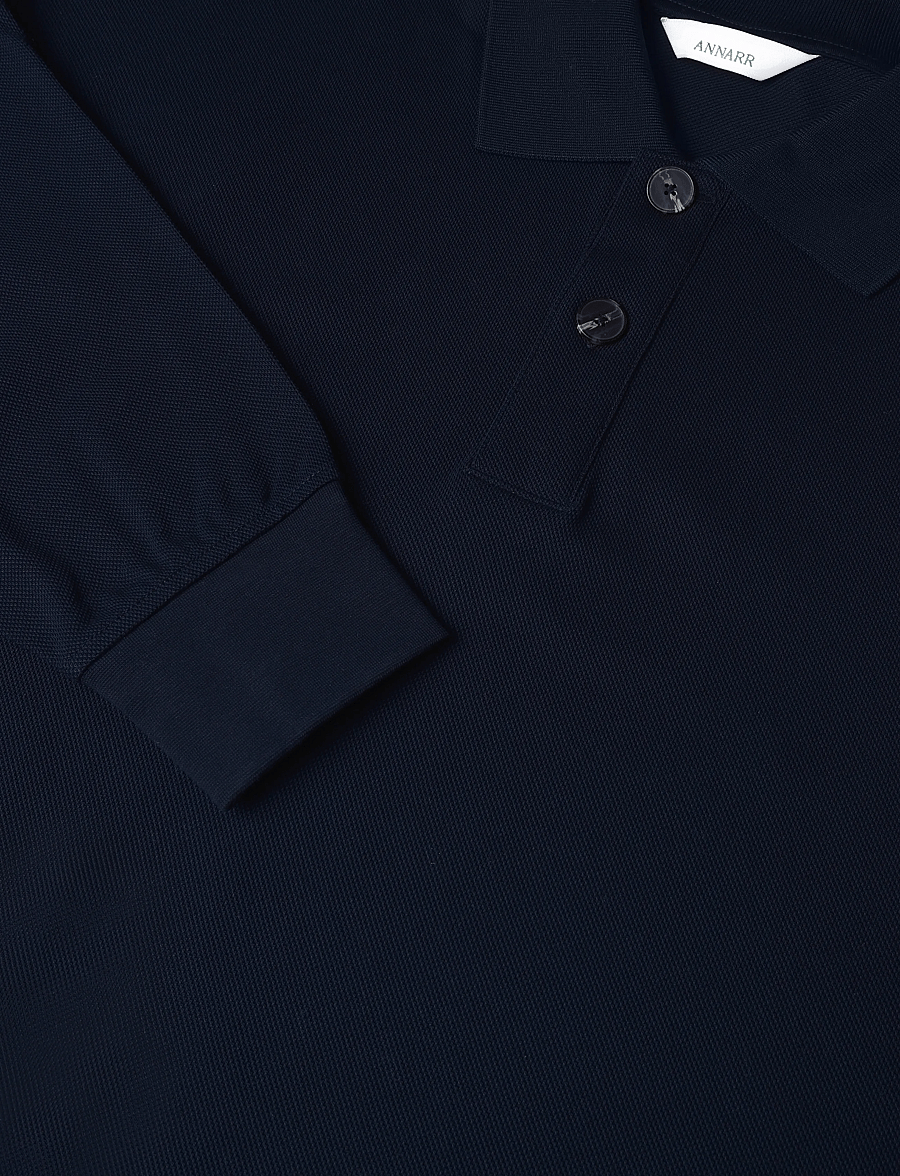 Annarr - ANRARCHEL LS POLO SWEAT - langærmede t-shirts - dark sapphire - 2