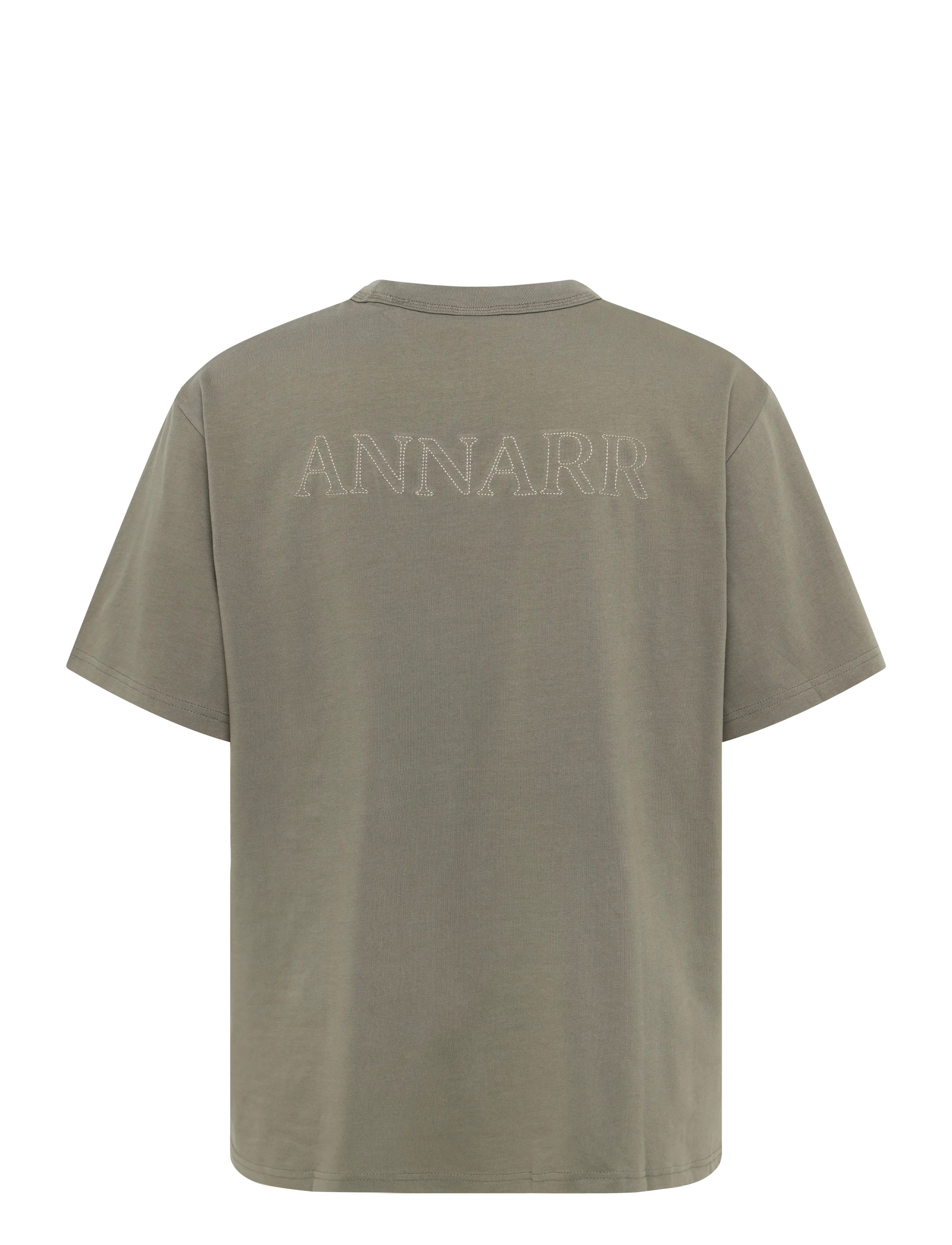 Annarr - ANRRO SS O-NECK EMB TEE - kortärmade t-shirts - bungee cord - 2