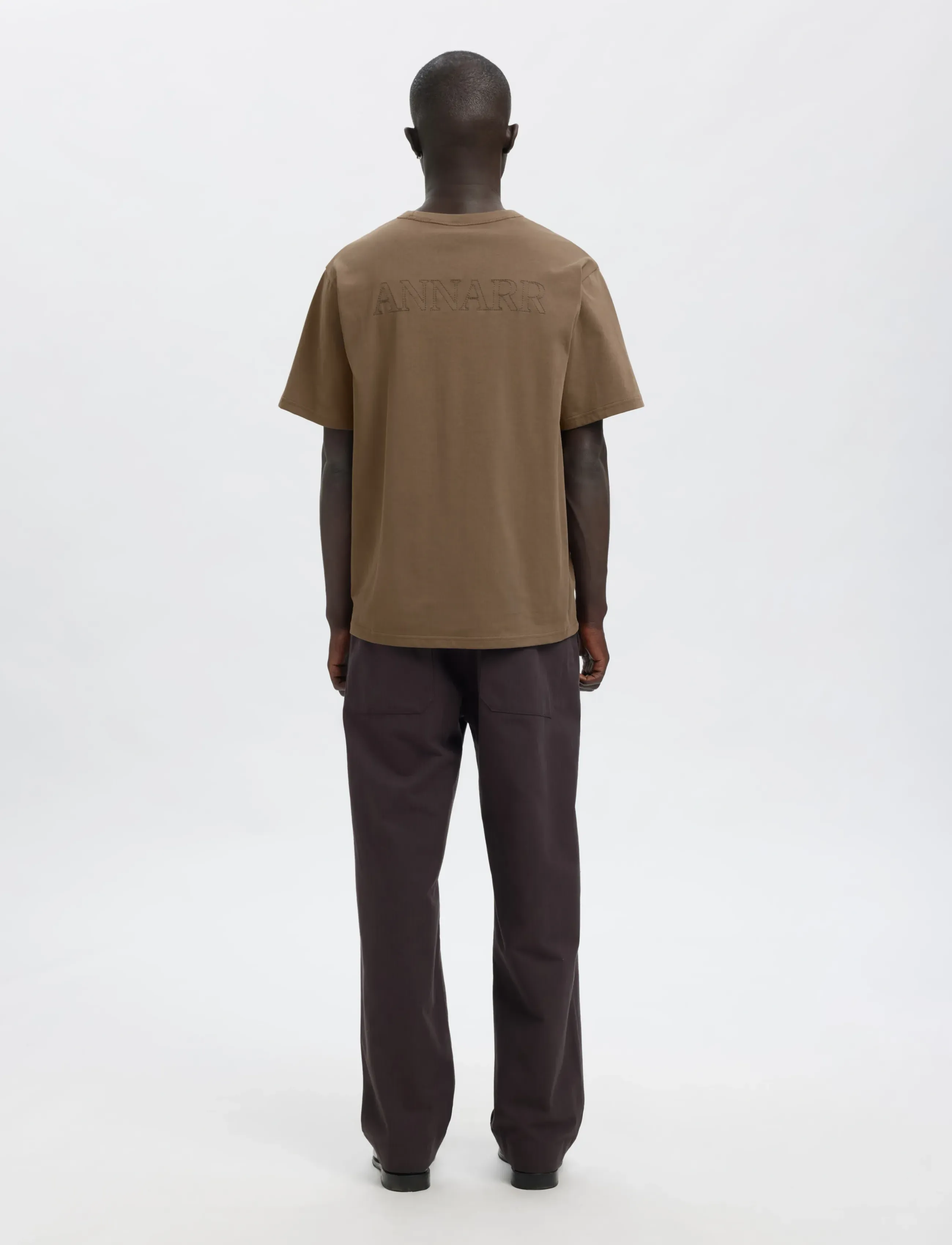 Annarr - ANRRO SS O-NECK EMB TEE - kortärmade t-shirts - bungee cord - 3