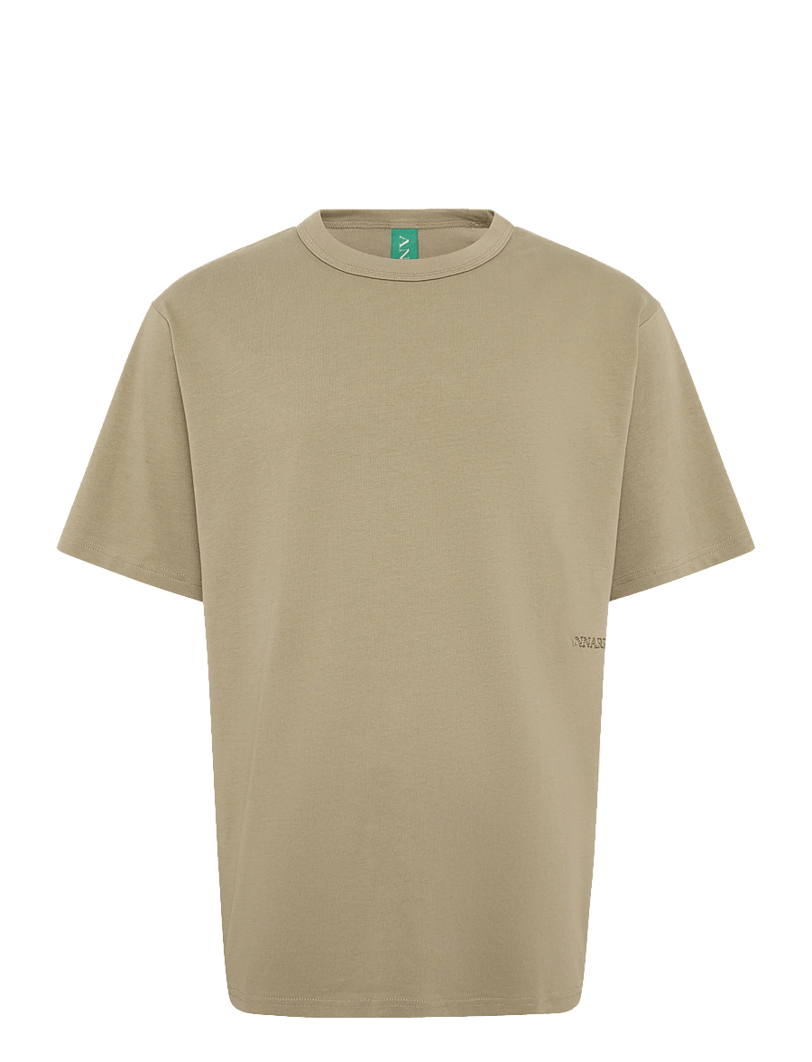 Annarr - ANRRO SS O-NECK EMB TEE - dune - 1
