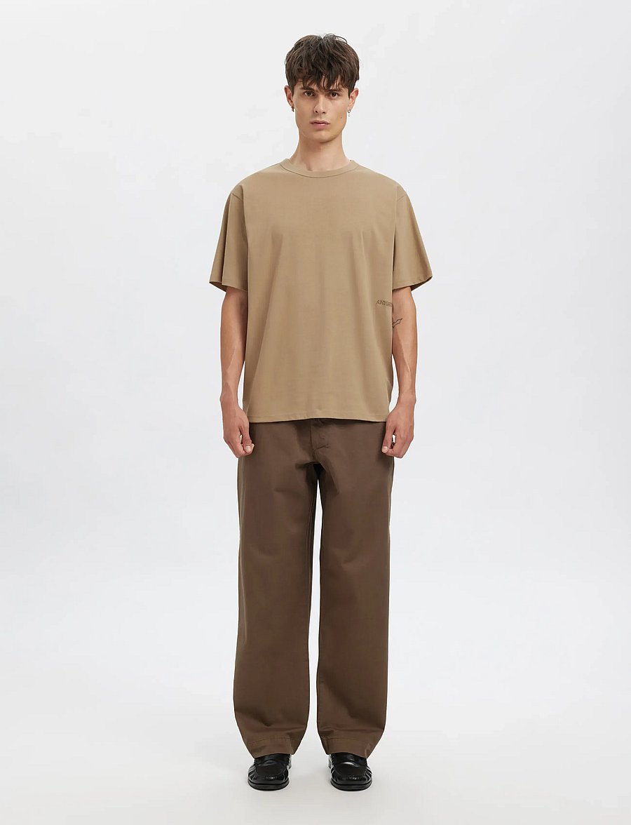 Annarr - ANRRO SS O-NECK EMB TEE - dune - 4