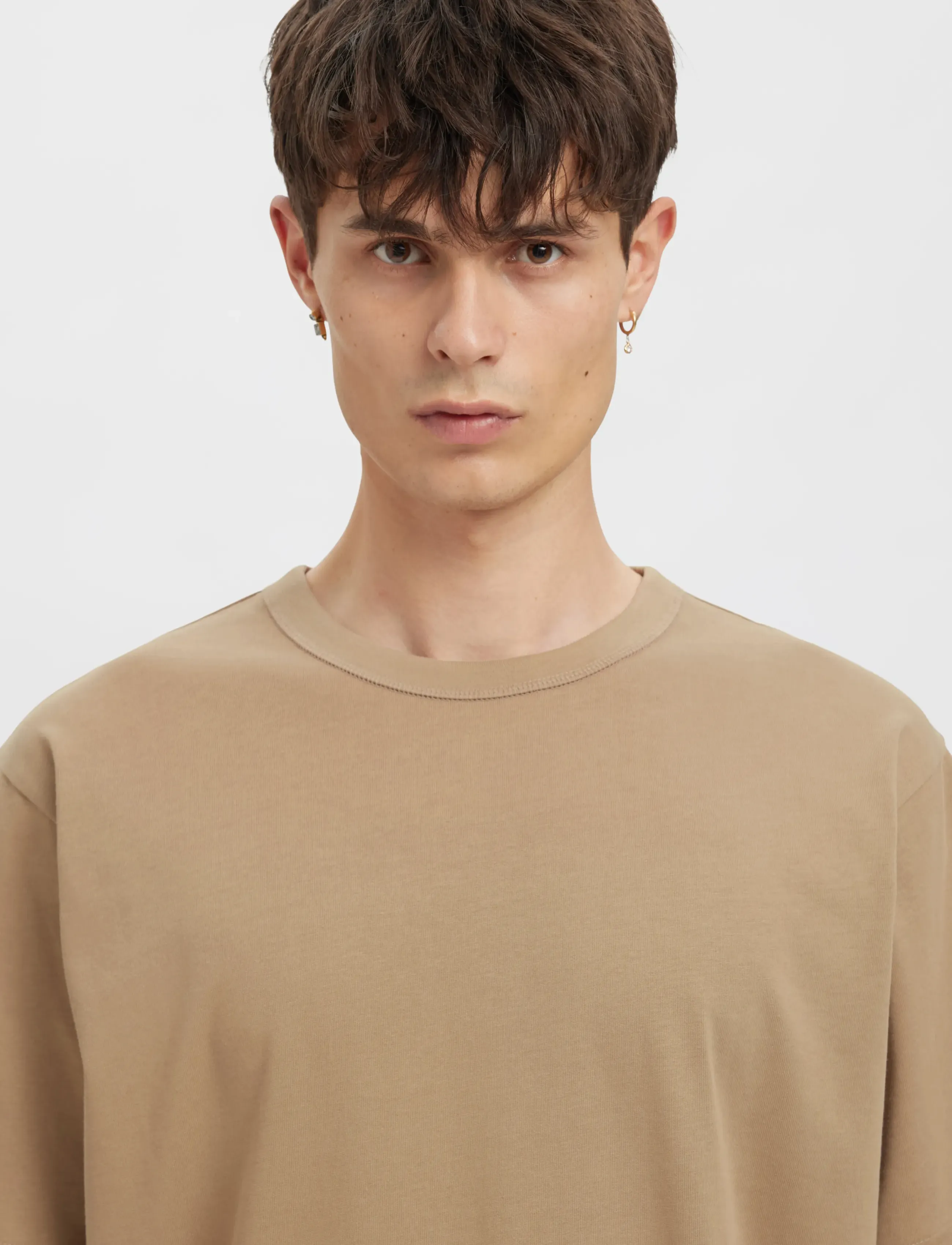 Annarr - ANRRO SS O-NECK EMB TEE - dune - 5