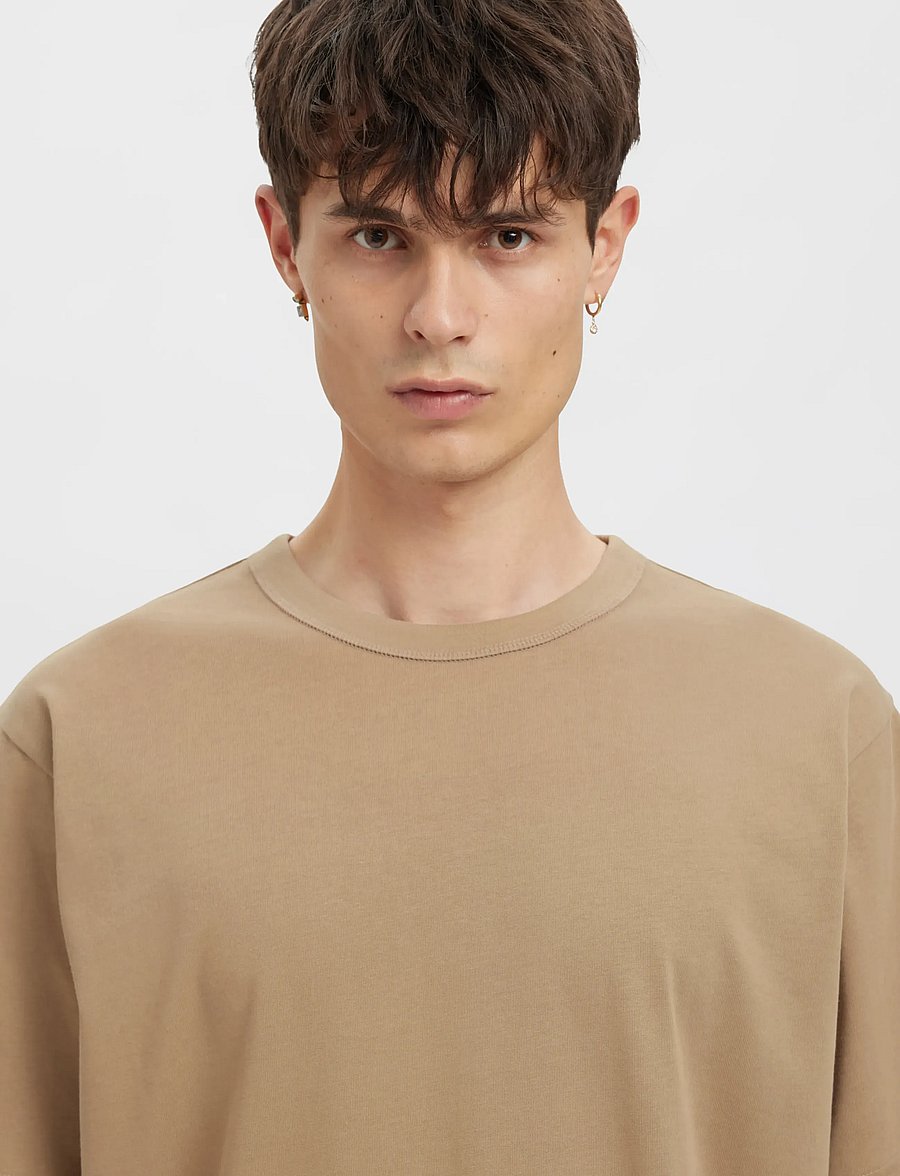 Annarr - ANRRO SS O-NECK EMB TEE - dune - 5