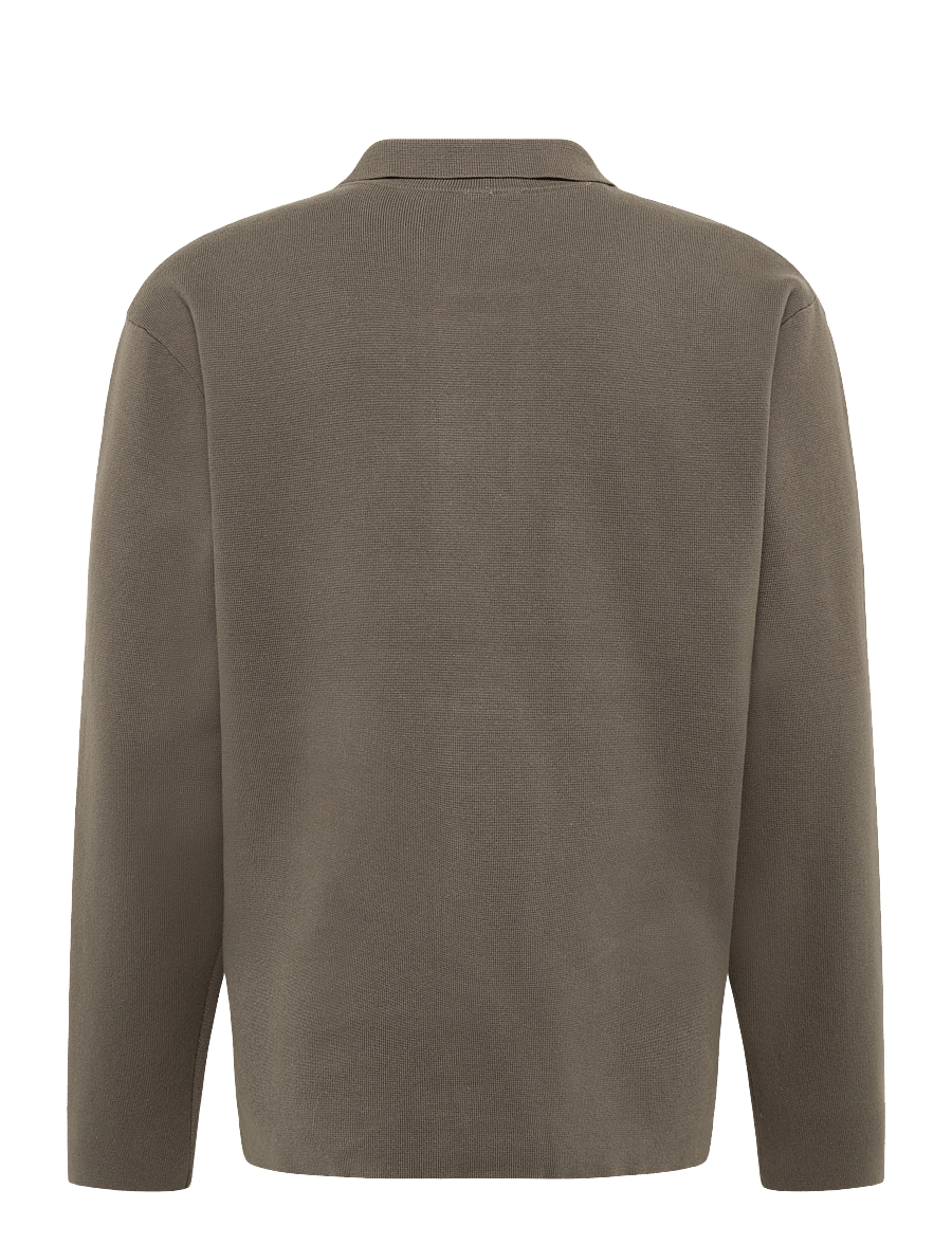 Annarr - ANRHARKI LS KNIT POLO CARDIGAN - koftor - bungee cord - 2
