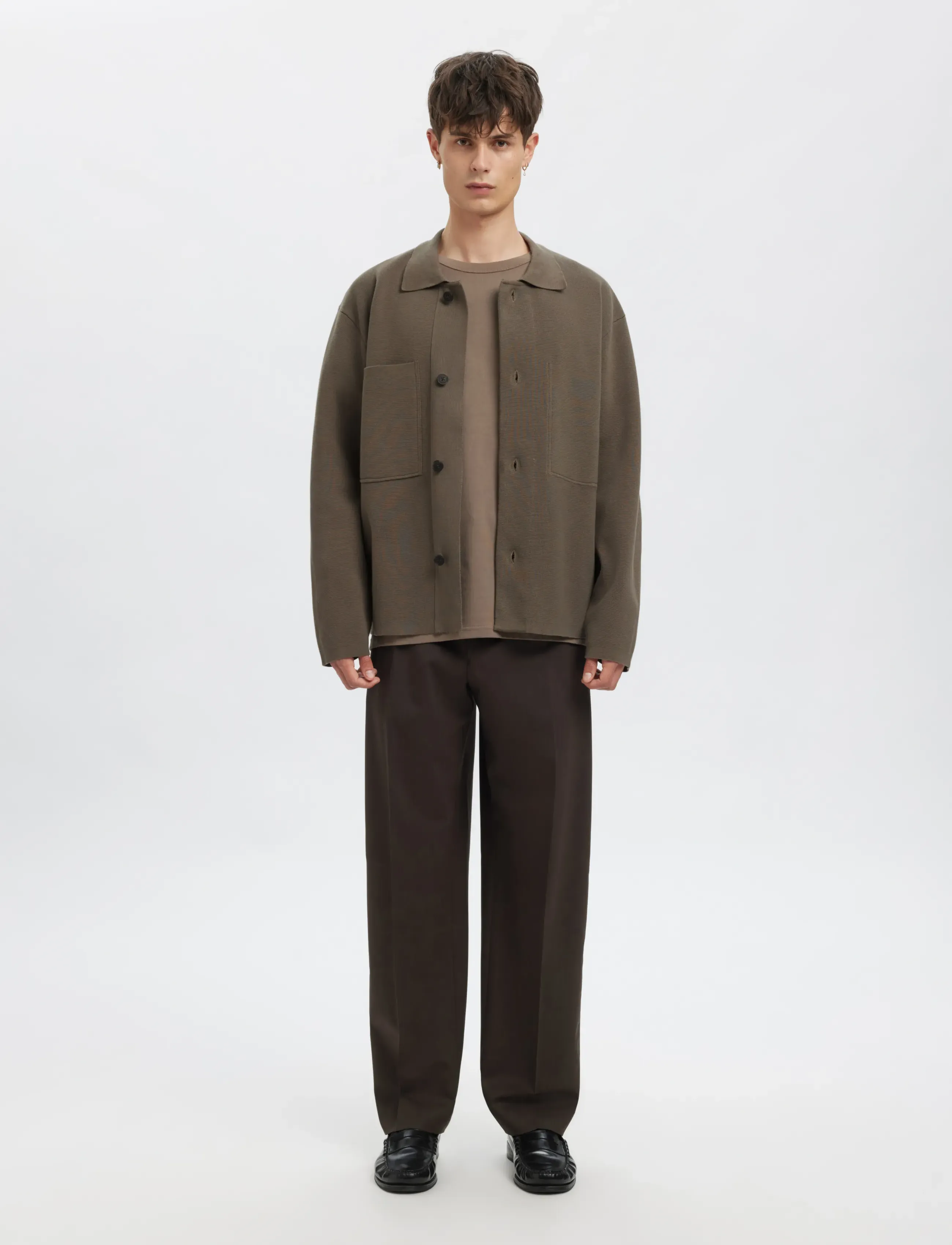 Annarr - ANRHARKI LS KNIT POLO CARDIGAN - bungee cord - 4