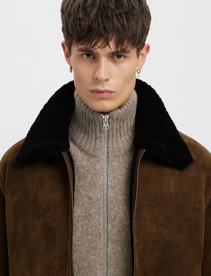 Annarr - ANRULFUR SHEARLING JKT - forårsjakker - delicioso - 5