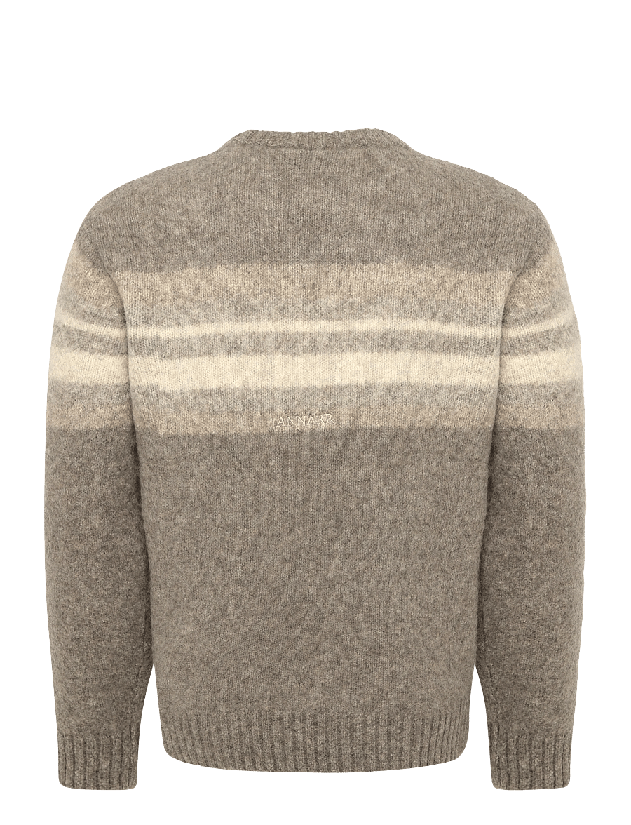 Annarr - ANRNORMAN LS KNIT CREW NECK - rundhalsad - brownie - 2