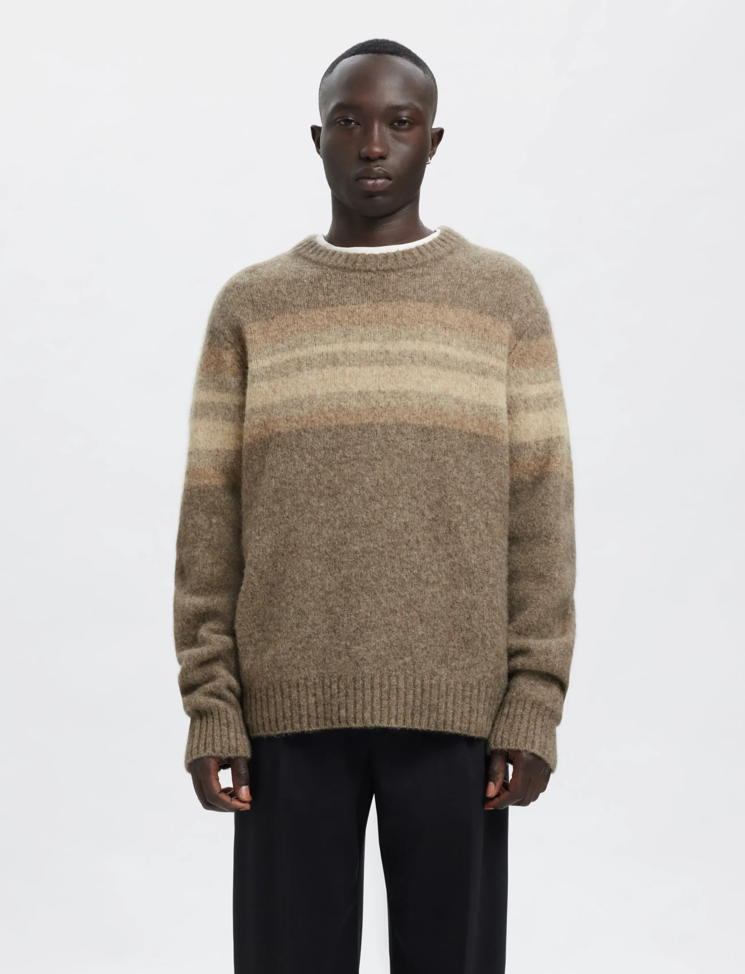 Anrnorman Ls Knit Crew Neck