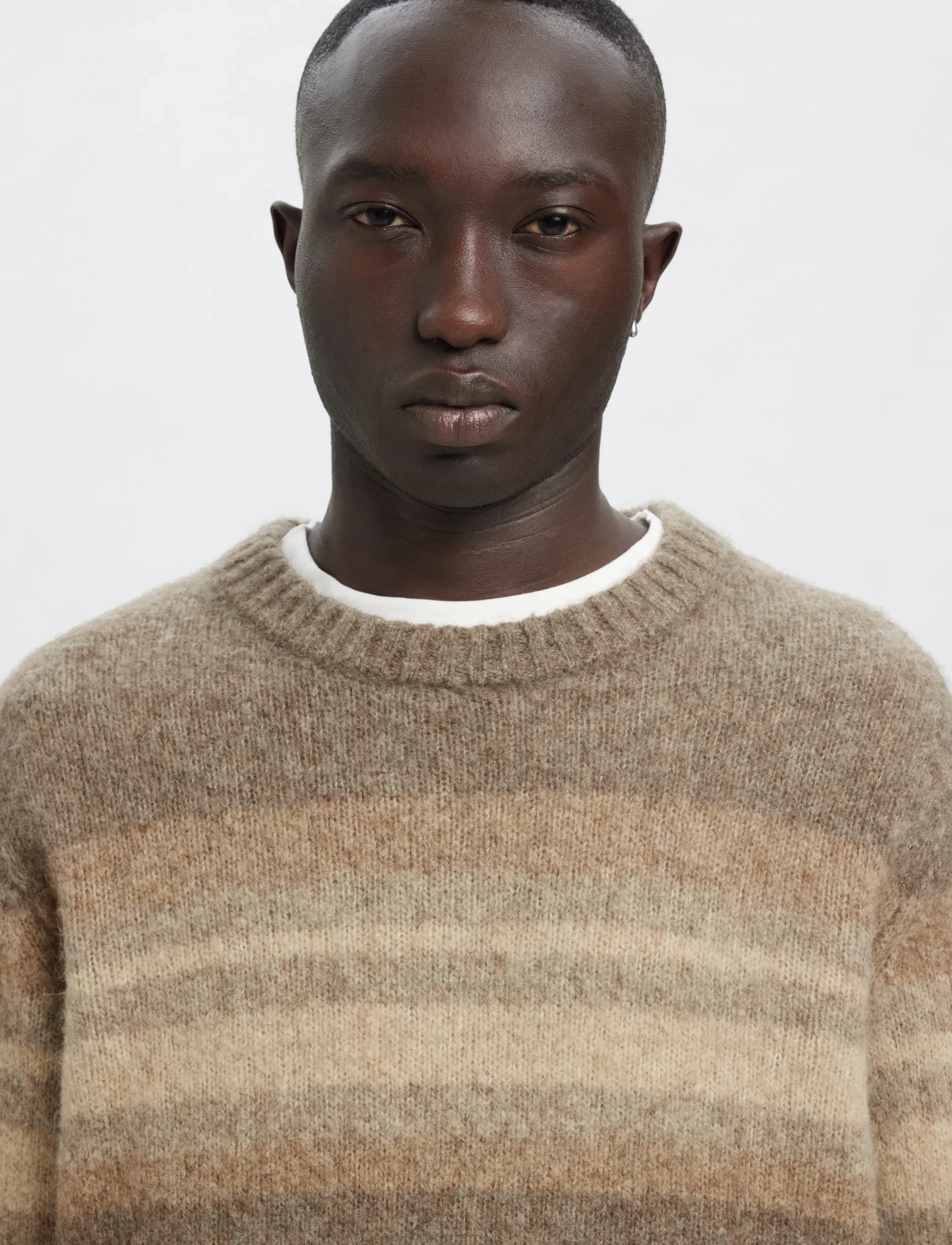 Annarr - ANRNORMAN LS KNIT CREW NECK - rundhalsad - brownie - 5