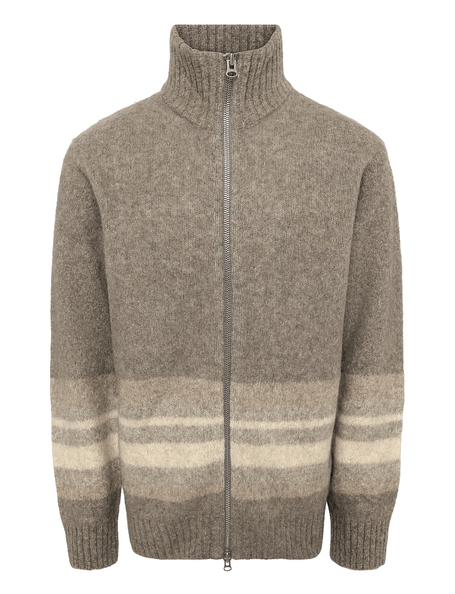 Annarr - ANRNORMAN LS KNIT FULL ZIP CARDIGAN - brownie - 1