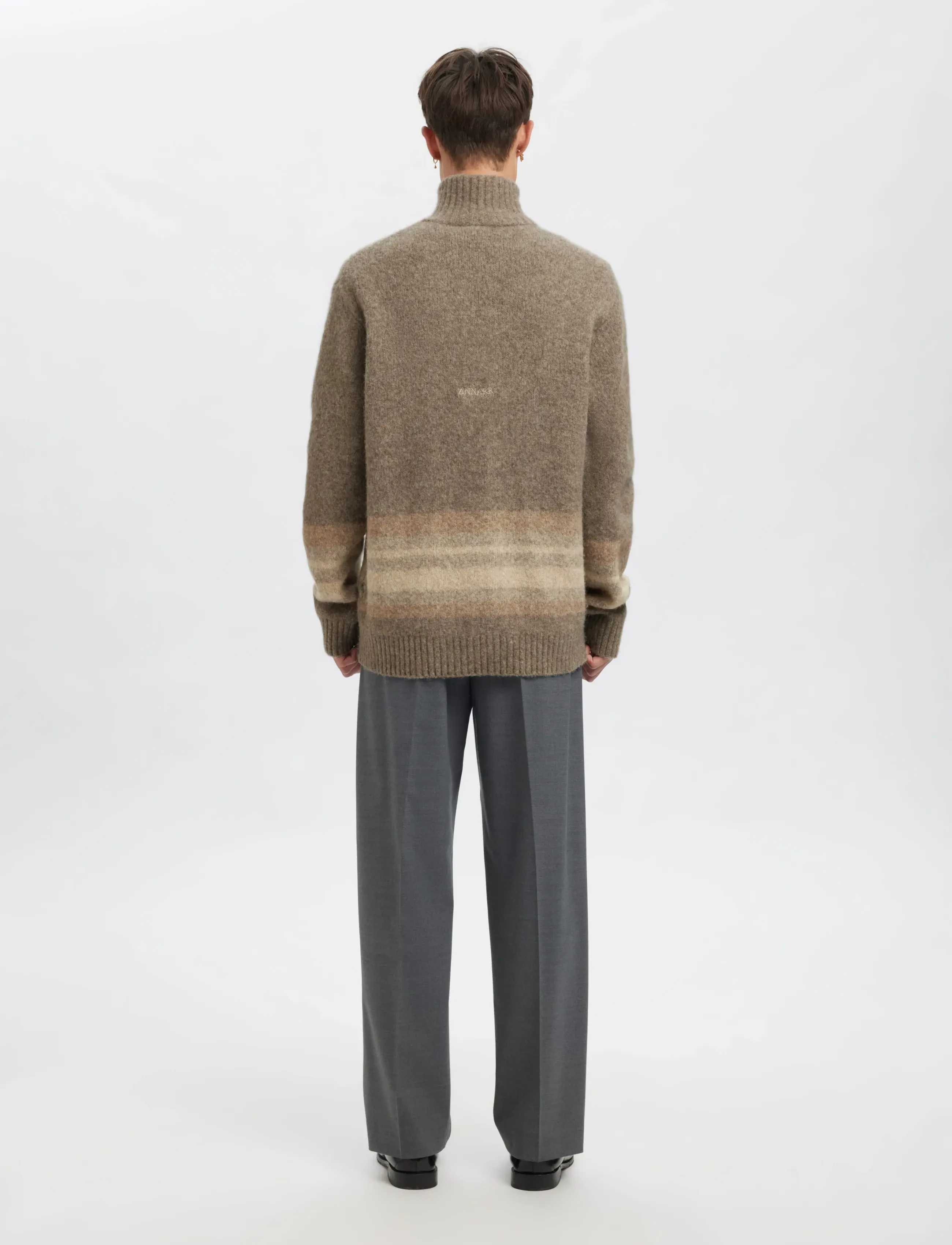 Annarr - ANRNORMAN LS KNIT FULL ZIP CARDIGAN - fullzip strik - brownie - 3