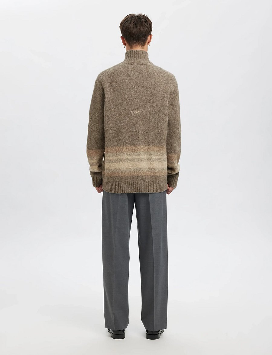 Annarr - ANRNORMAN LS KNIT FULL ZIP CARDIGAN - brownie - 3