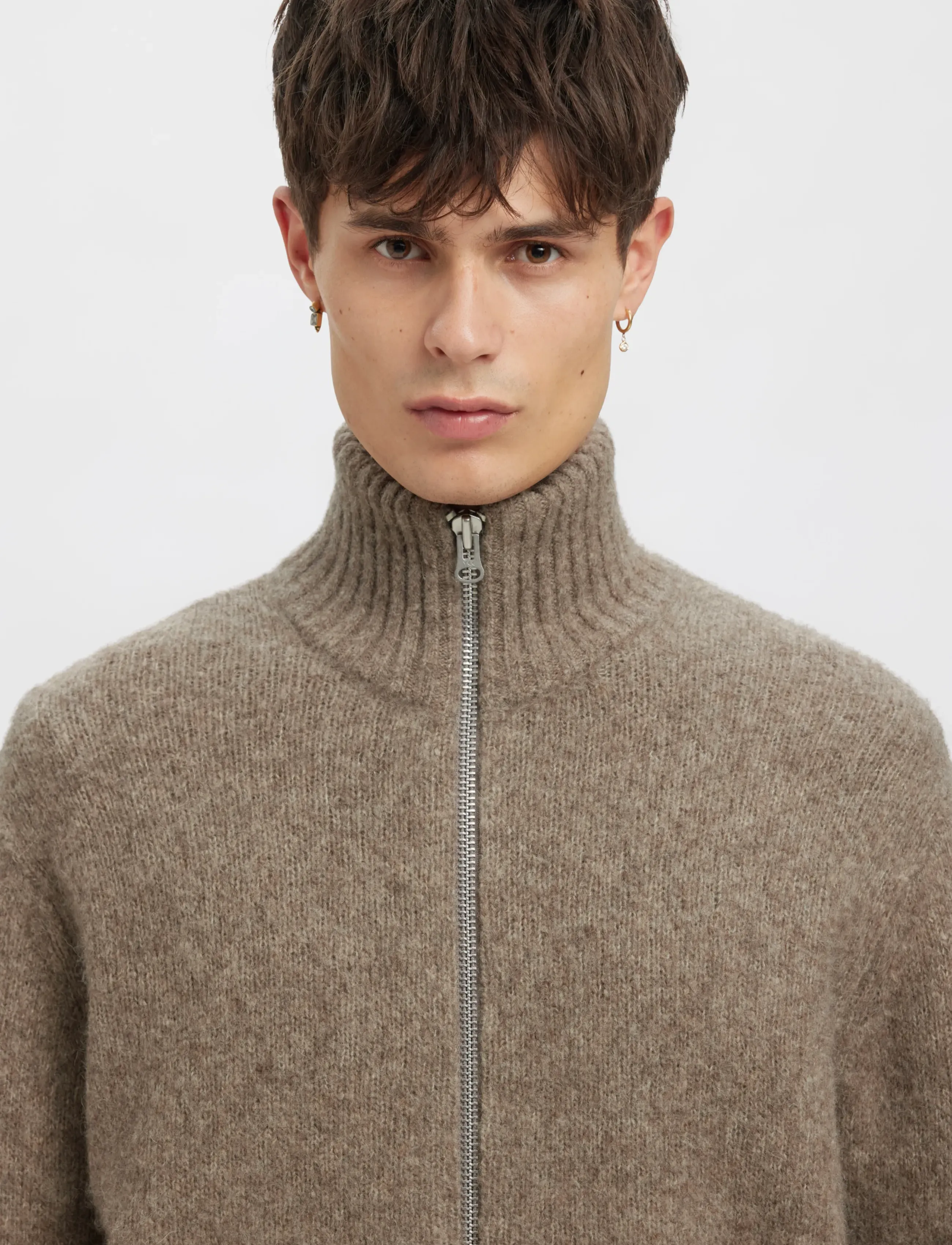 Annarr - ANRNORMAN LS KNIT FULL ZIP CARDIGAN - fullzip strik - brownie - 5