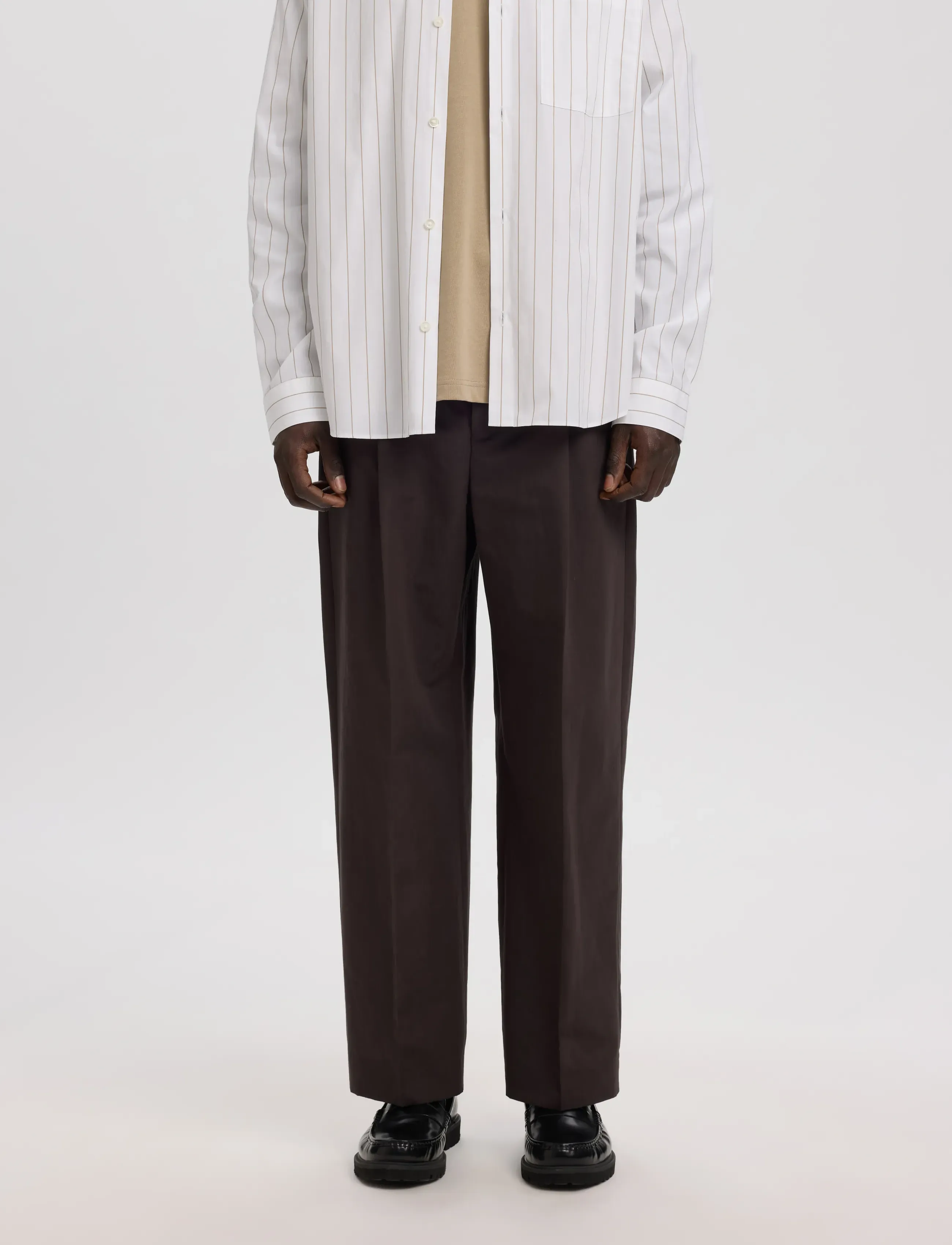 Annarr Anrnorr 261 Linen Blend Trouser, 52, Trousers, Braun - Formal, Männerswear