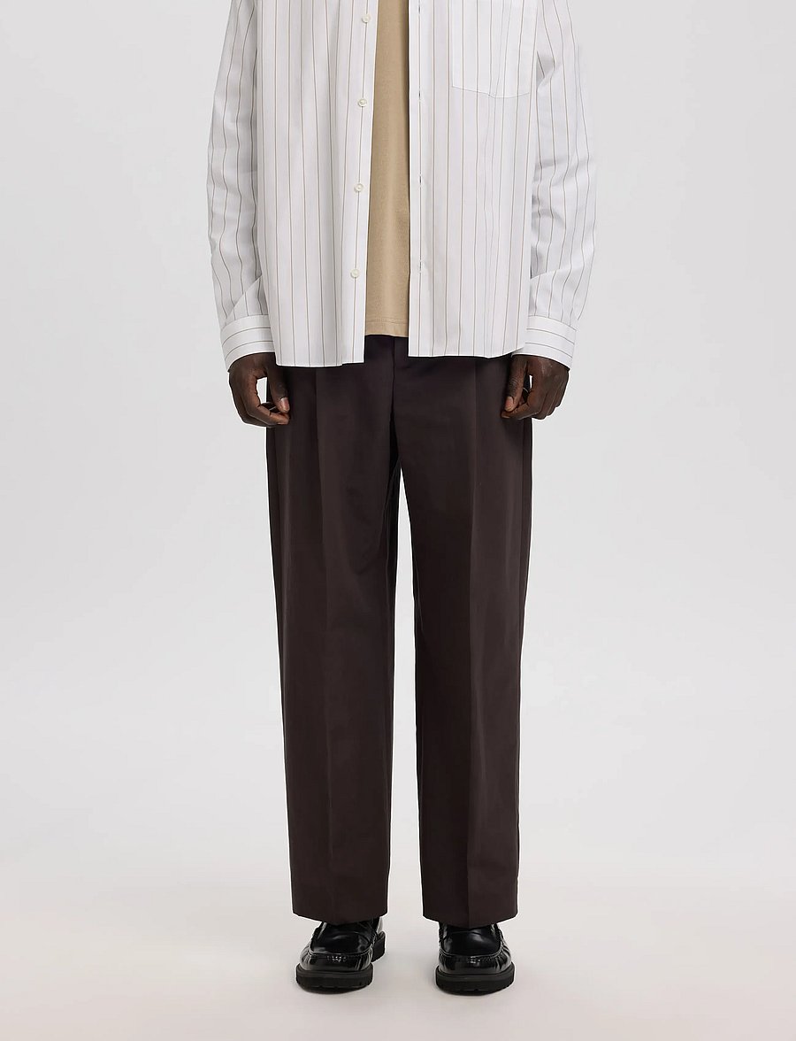 Annarr - ANRNORR 261 LINEN BLEND TROUSER - licorice - 0