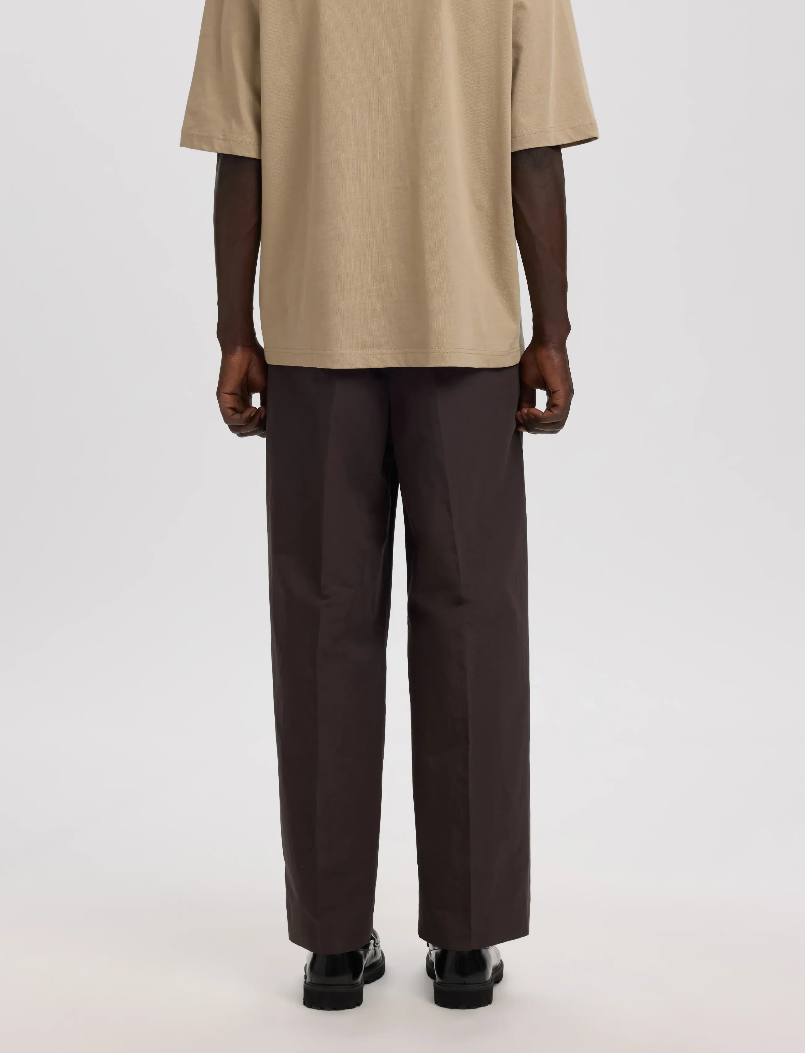 Annarr - ANRNORR 261 LINEN BLEND TROUSER - licorice - 5