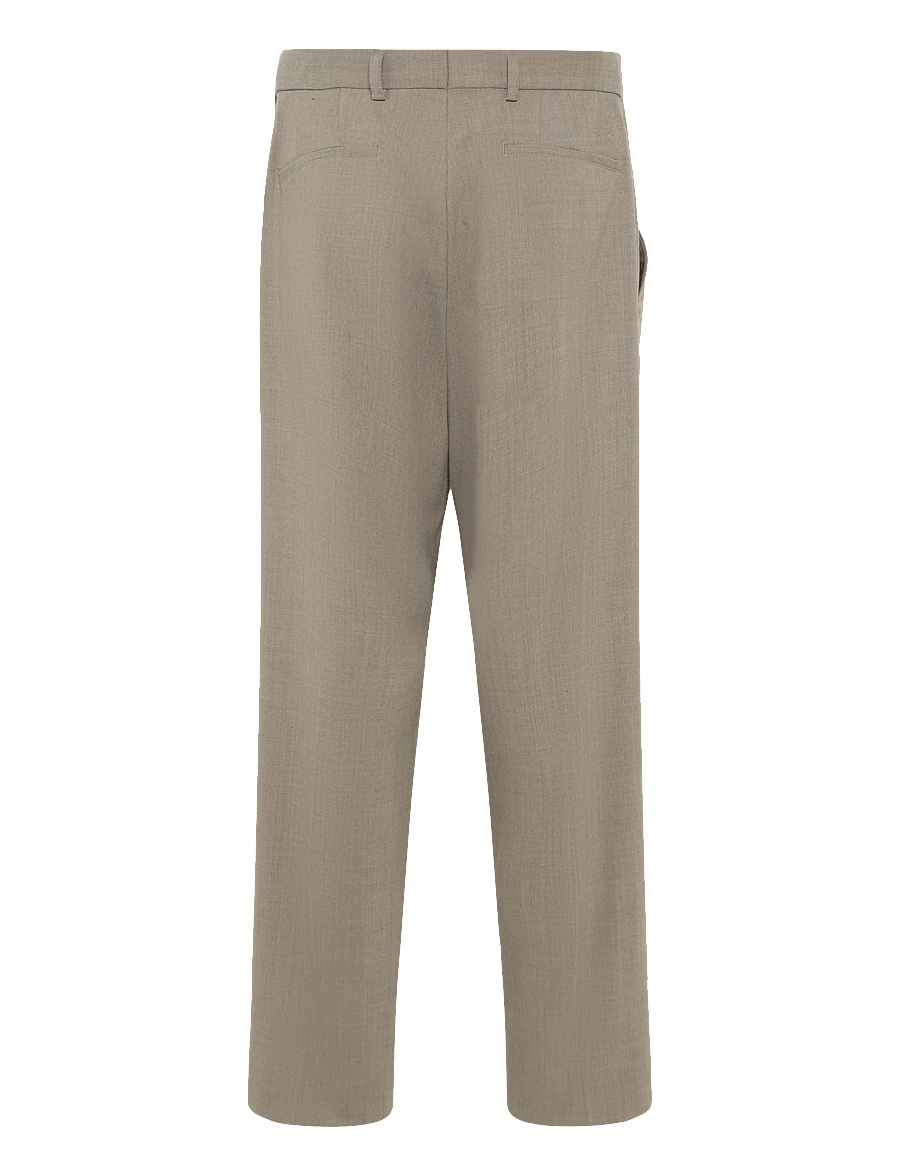 Annarr - ANRNORR 261 WOOL BLEND TROUSER - habitbukser - dark sand melange - 1