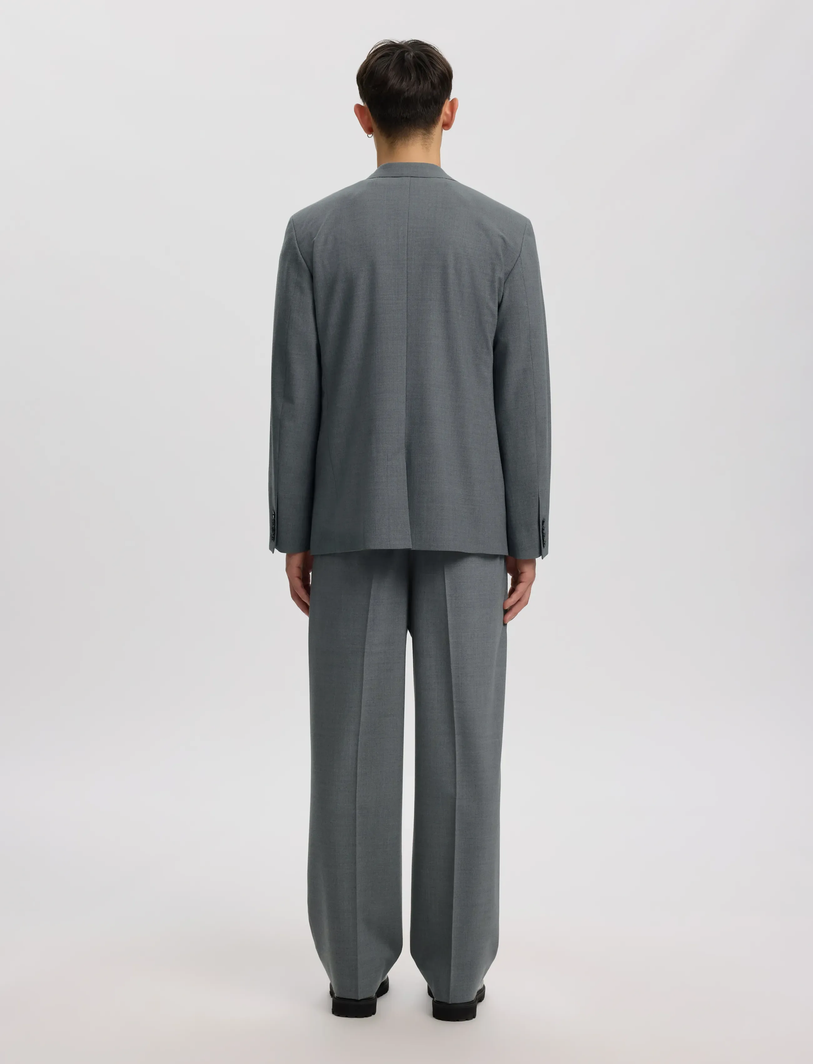Annarr - ANRNORR 261 WOOL BLEND TROUSER - kostymbyxor - light grey melange - 3