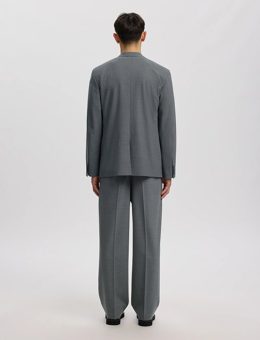 Annarr - ANRNORR 261 WOOL BLEND TROUSER - kostymbyxor - light grey melange - 3