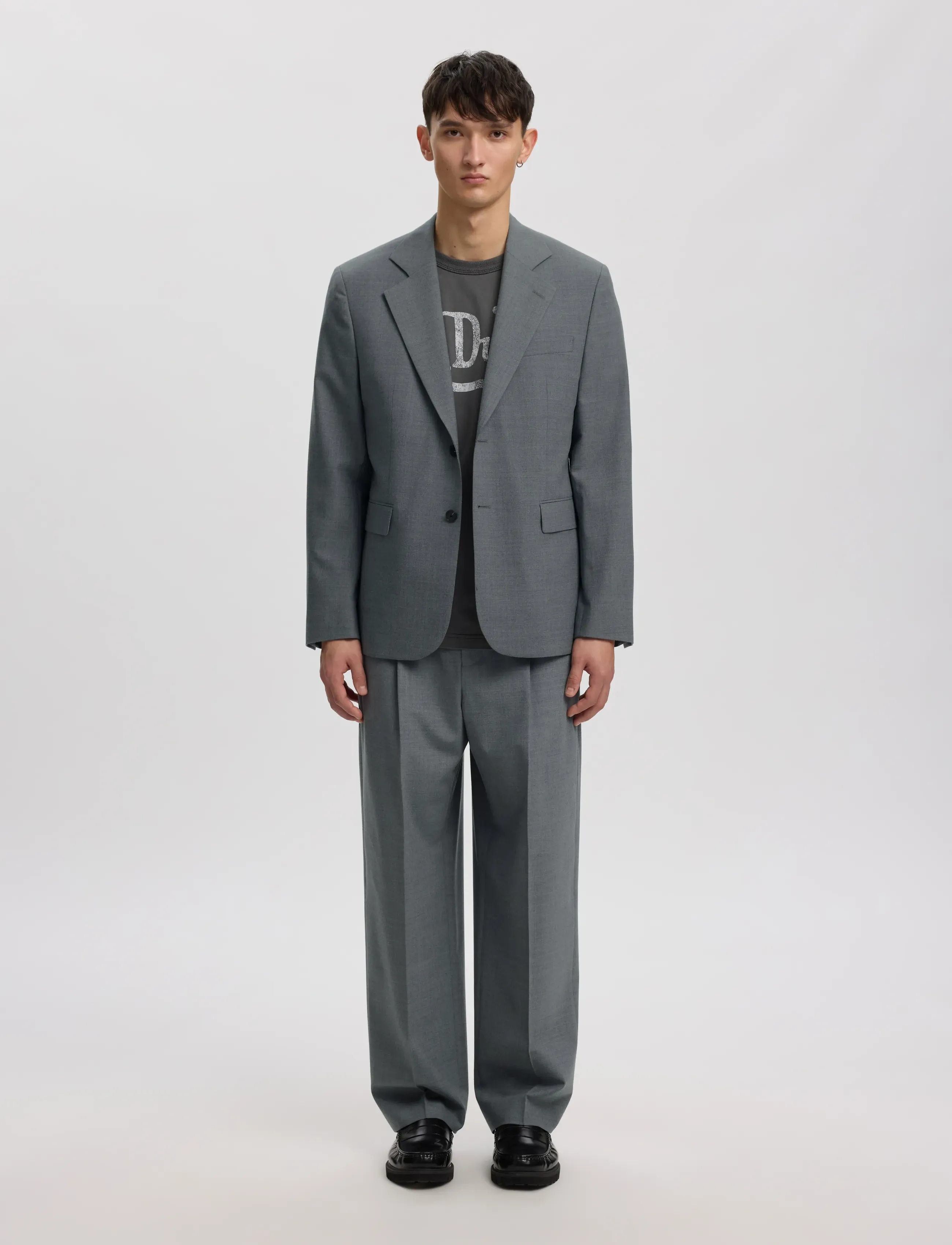 Annarr - ANRNORR 261 WOOL BLEND TROUSER - kostymbyxor - light grey melange - 4