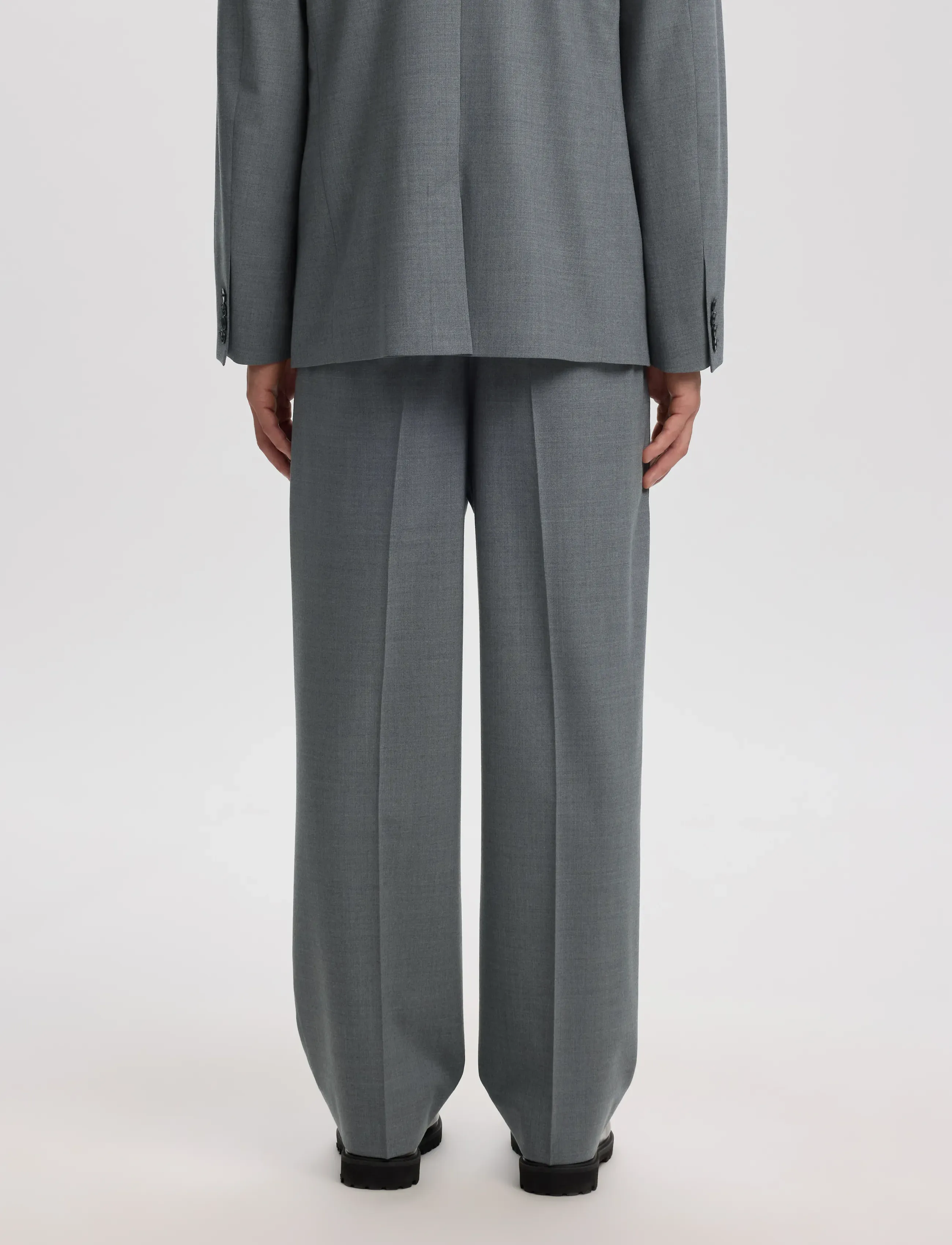 Annarr - ANRNORR 261 WOOL BLEND TROUSER - kostymbyxor - light grey melange - 5