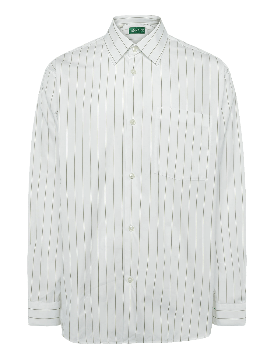 Annarr - ANRASLUND CLASSIC STRIPE LS SHIRT - gestreifte hemden - brilliant white - 1