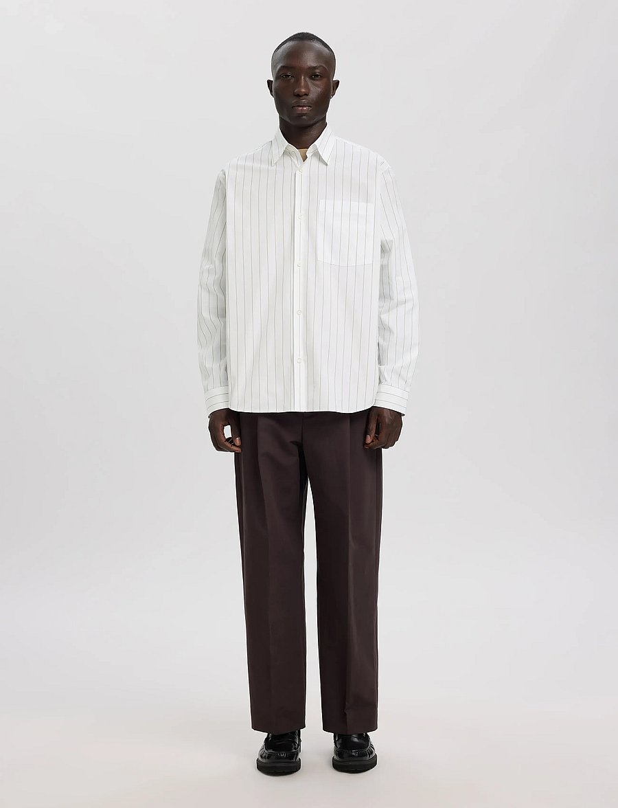 Annarr - ANRASLUND CLASSIC STRIPE LS SHIRT - gestreifte hemden - brilliant white - 4