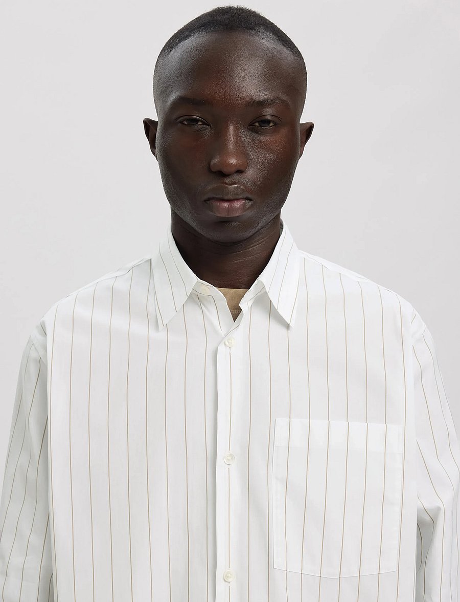 Annarr - ANRASLUND CLASSIC STRIPE LS SHIRT - gestreifte hemden - brilliant white - 5