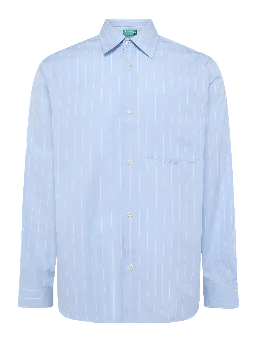 Annarr - ANRASLUND CLASSIC STRIPE LS SHIRT - gestreifte hemden - cashmere blue - 1